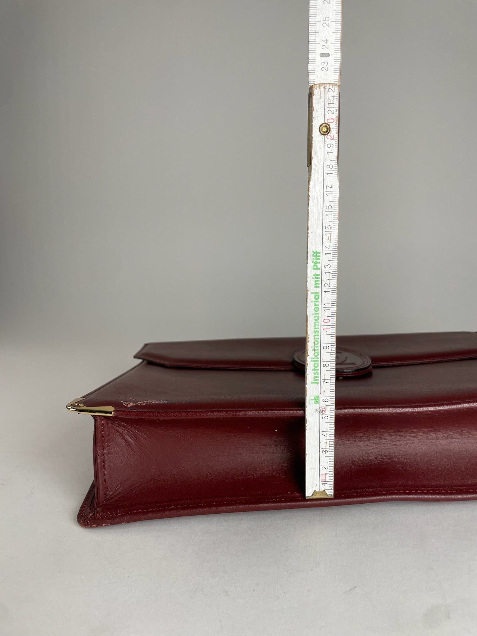 Cartier Vintage Leather Briefcase Burgundy Size ONE SIZE - 11 Thumbnail