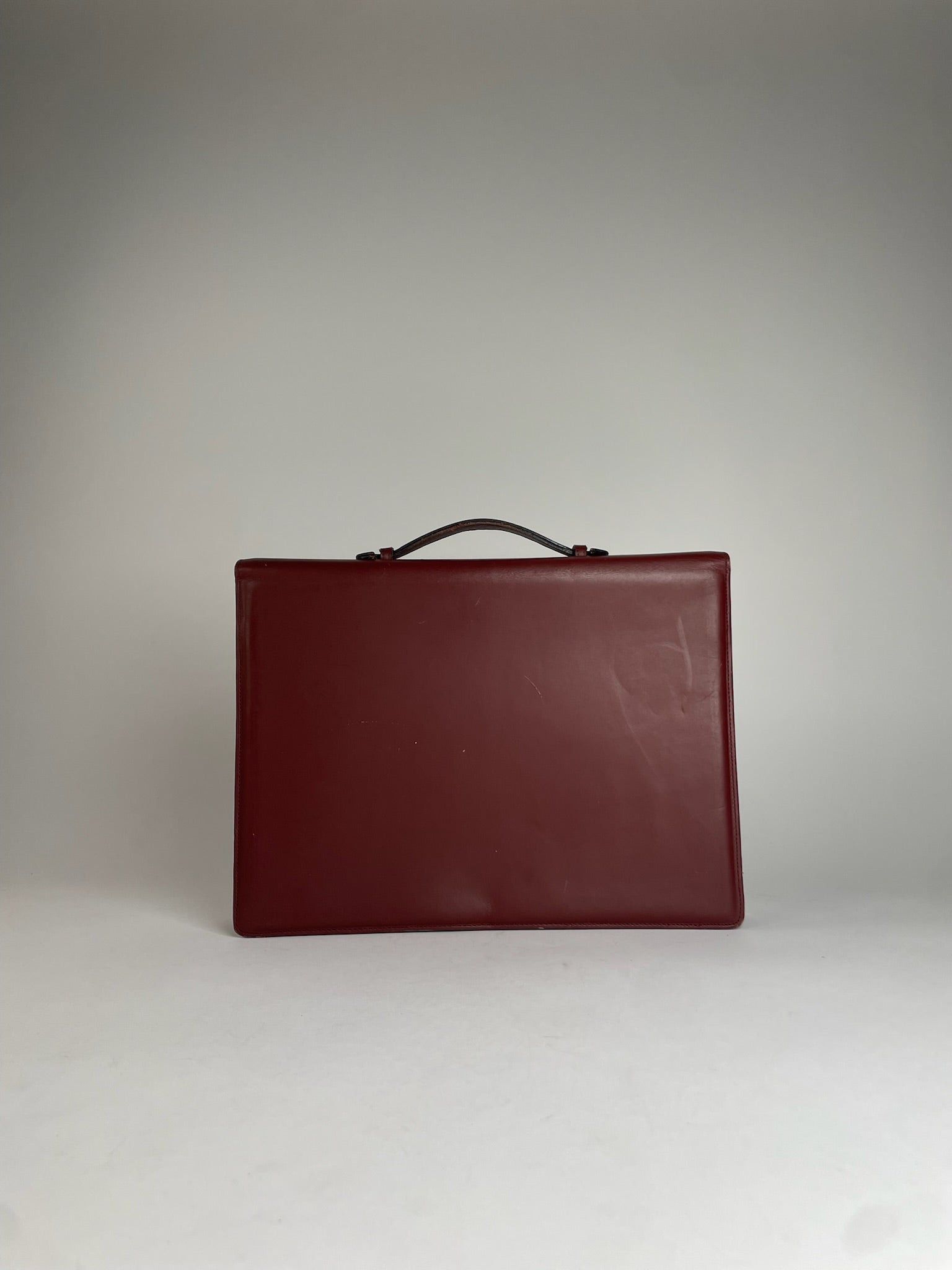 Cartier Vintage Leather Briefcase Burgundy Size ONE SIZE - 8 Thumbnail
