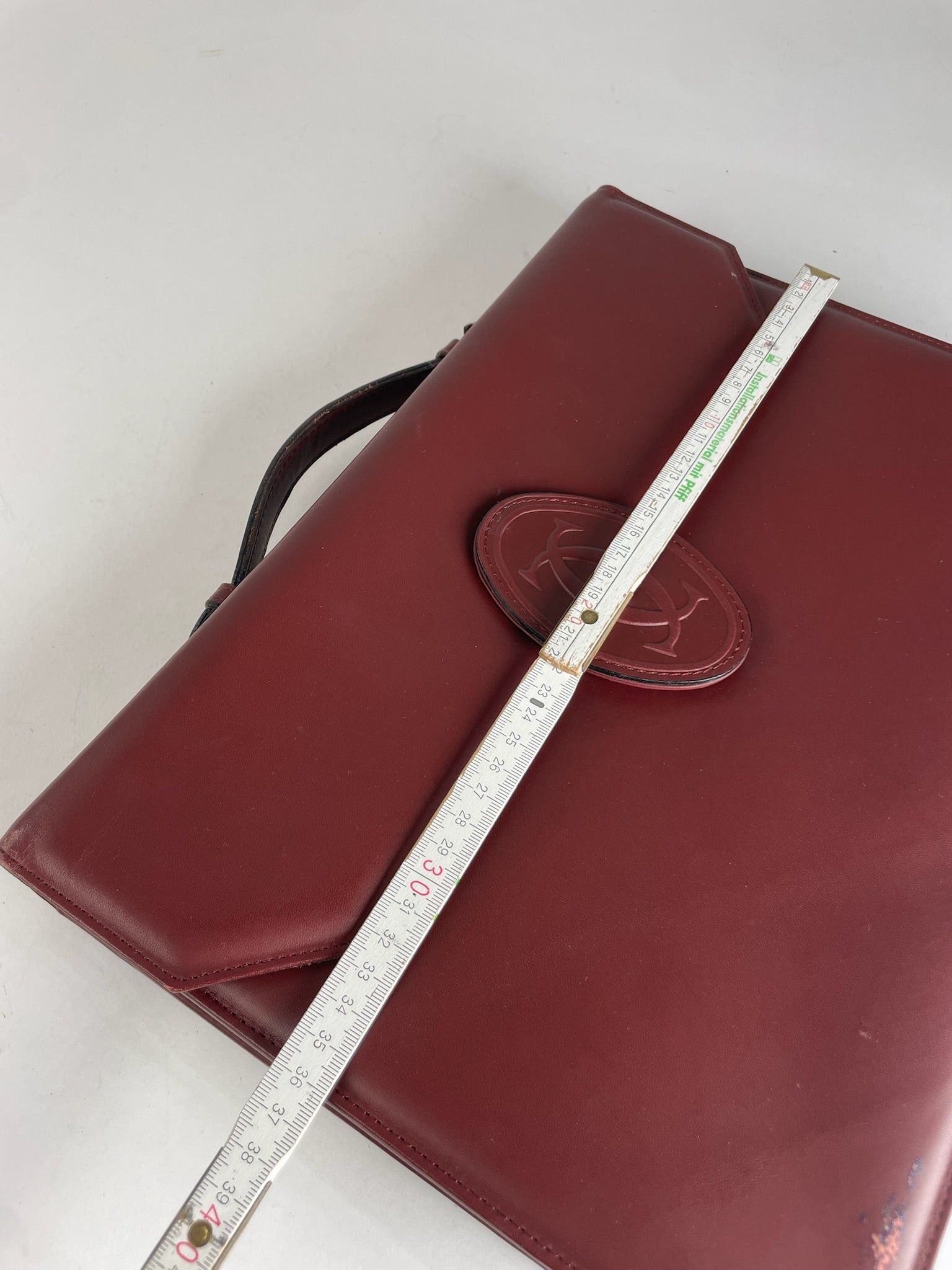 Cartier Vintage Leather Briefcase Burgundy Size ONE SIZE - 10 Thumbnail