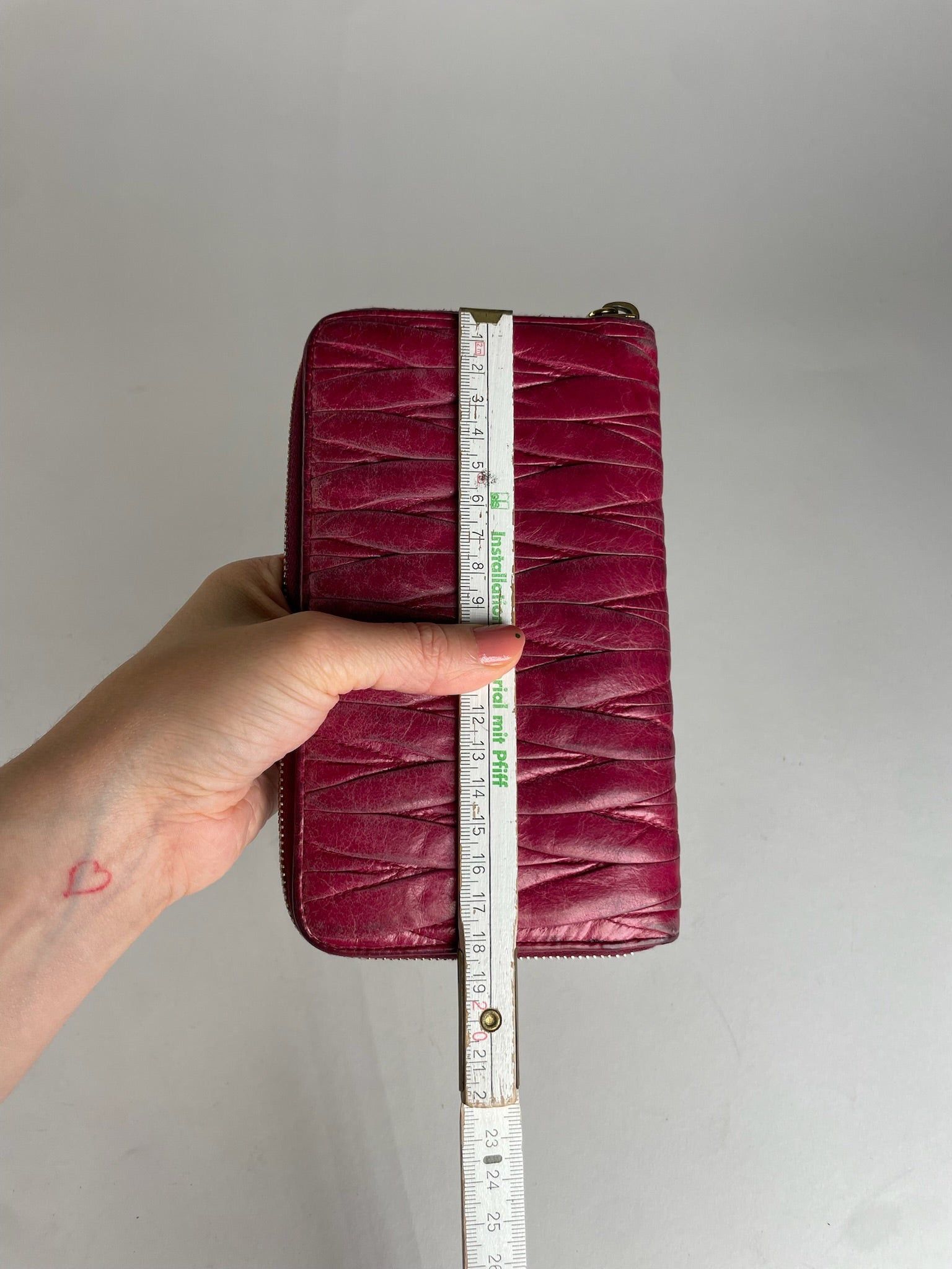 Miu Miu Vintage Metallasse Leather Wallet Pink Size ONE SIZE - 4 Thumbnail