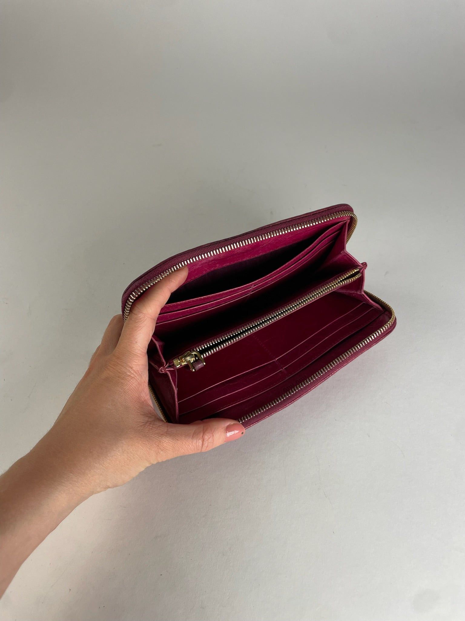 Miu Miu Vintage Metallasse Leather Wallet Pink Size ONE SIZE - 5 Thumbnail