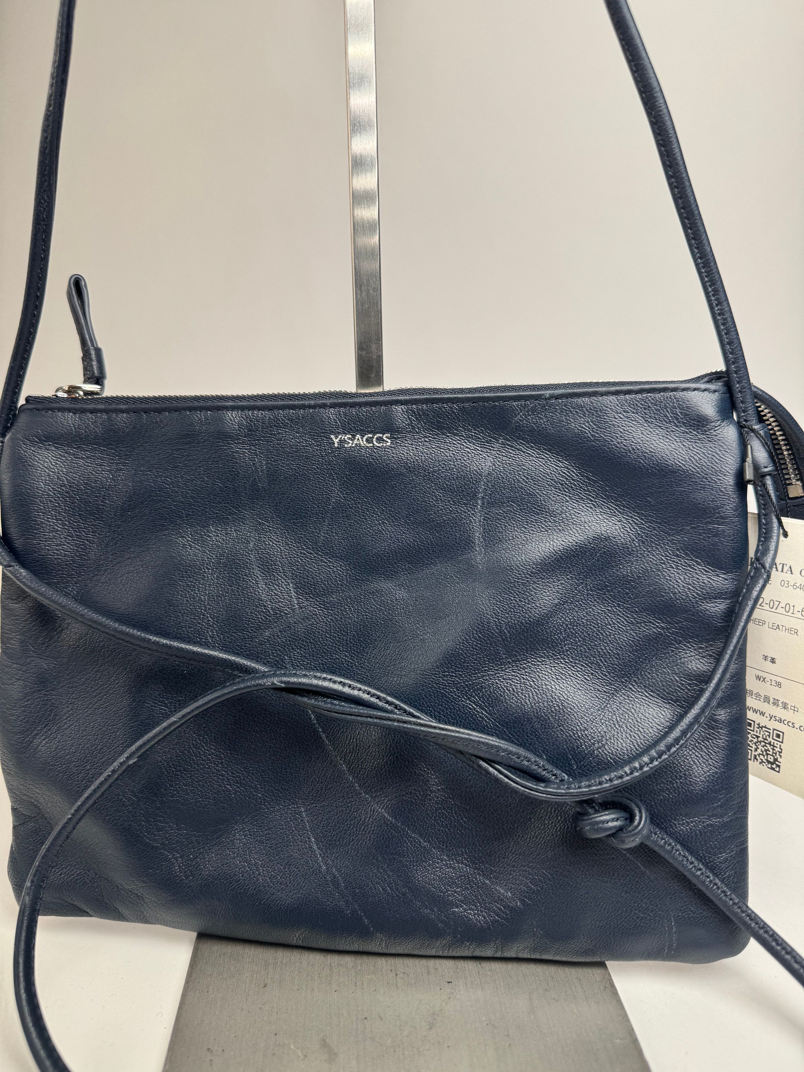 Yohji Yamamoto Vintage Leather Multiway Bag Navy Size ONE SIZE - 10 Thumbnail