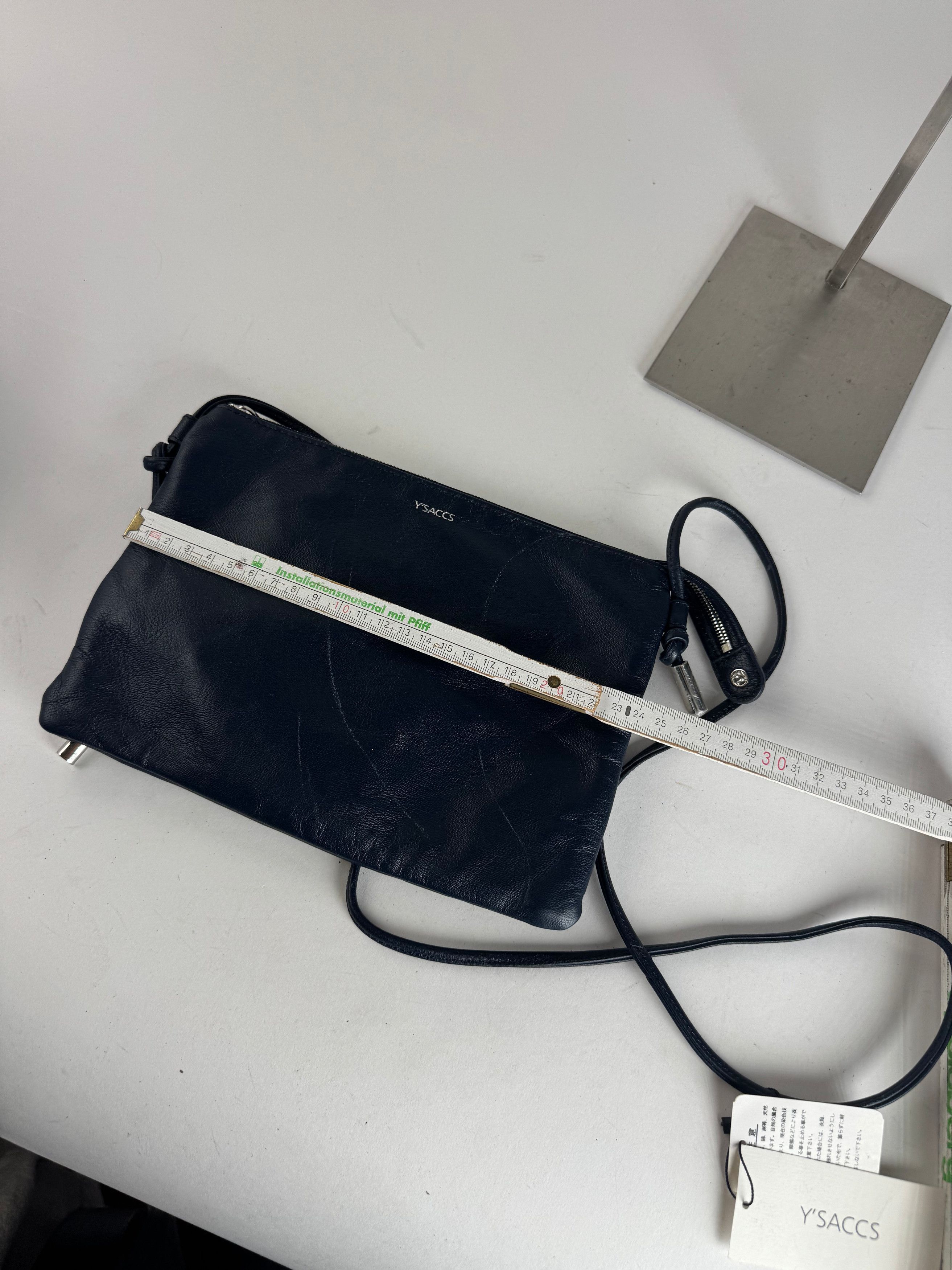 Yohji Yamamoto Vintage Leather Multiway Bag Navy Size ONE SIZE - 12 Thumbnail