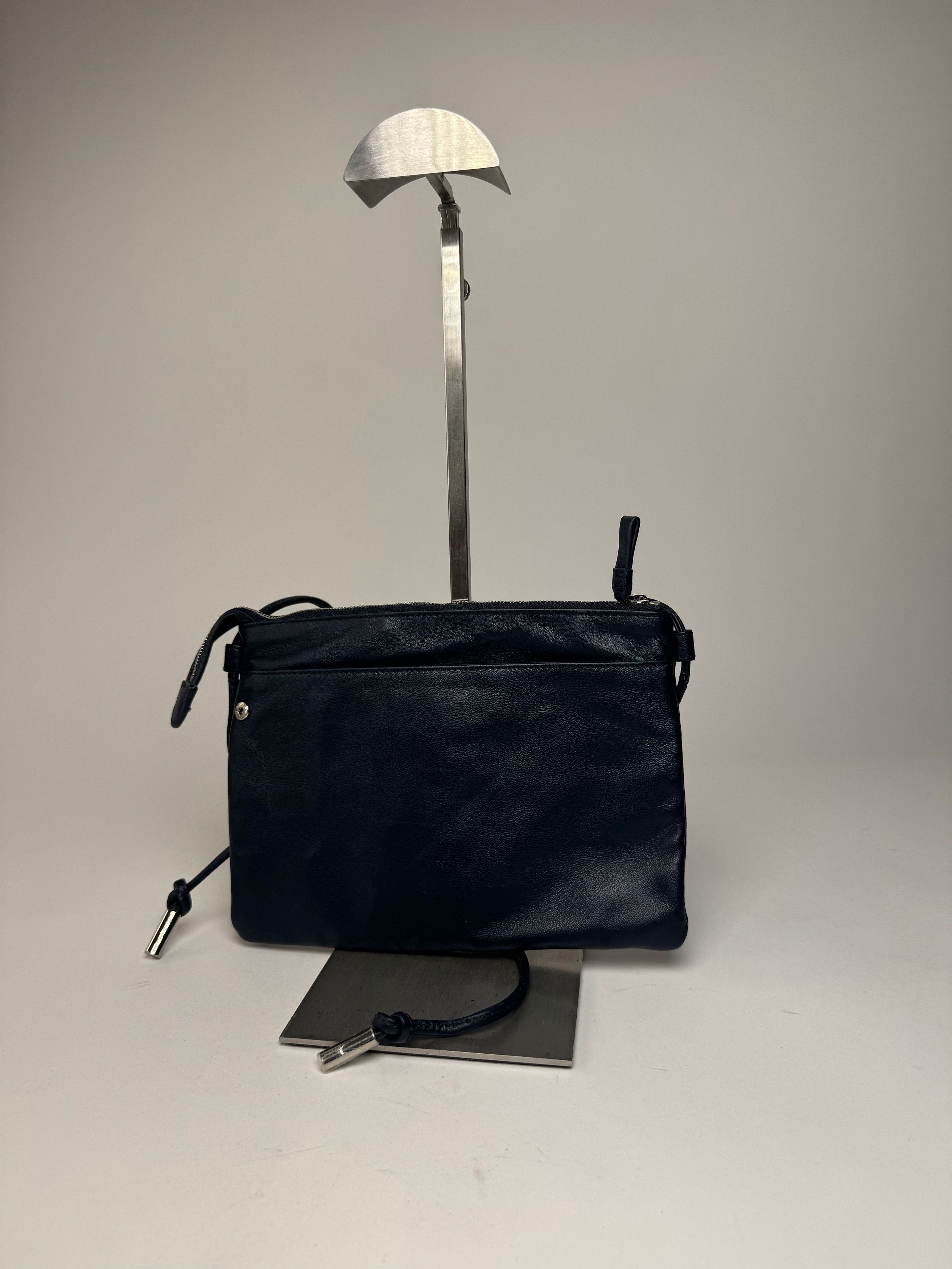 Yohji Yamamoto Vintage Leather Multiway Bag Navy Size ONE SIZE - 2 Thumbnail