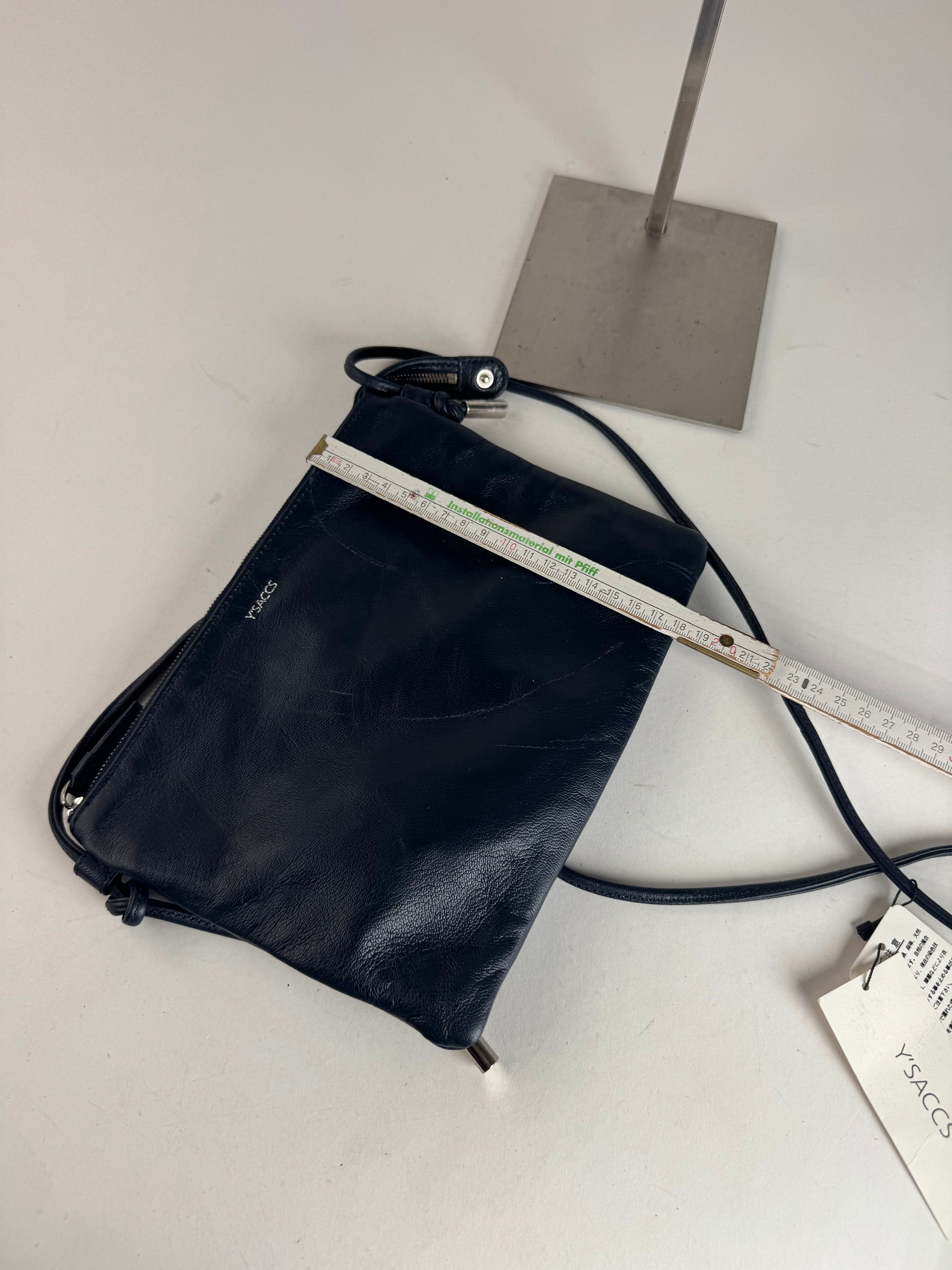 Yohji Yamamoto Vintage Leather Multiway Bag Navy Size ONE SIZE - 13 Thumbnail