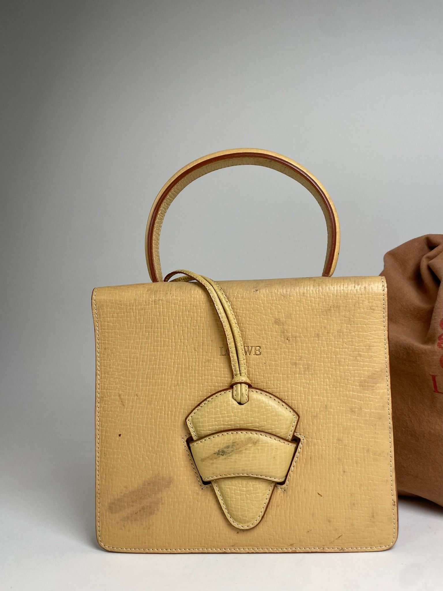 Loewe Vintage Madrid Leather Handbag Beige / Yellow Size ONE SIZE - 7 Thumbnail