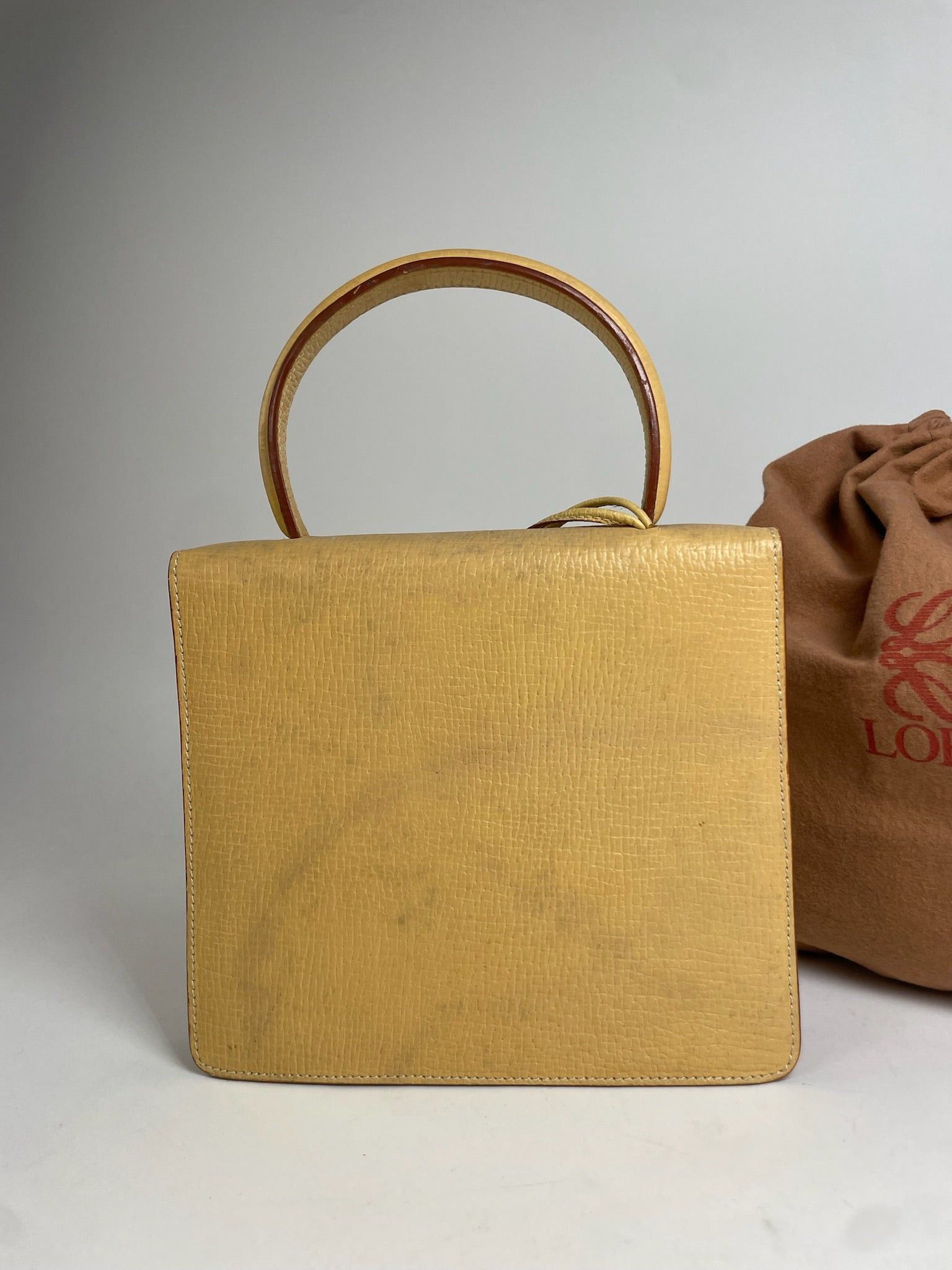 Loewe Vintage Madrid Leather Handbag Beige / Yellow Size ONE SIZE - 9 Thumbnail