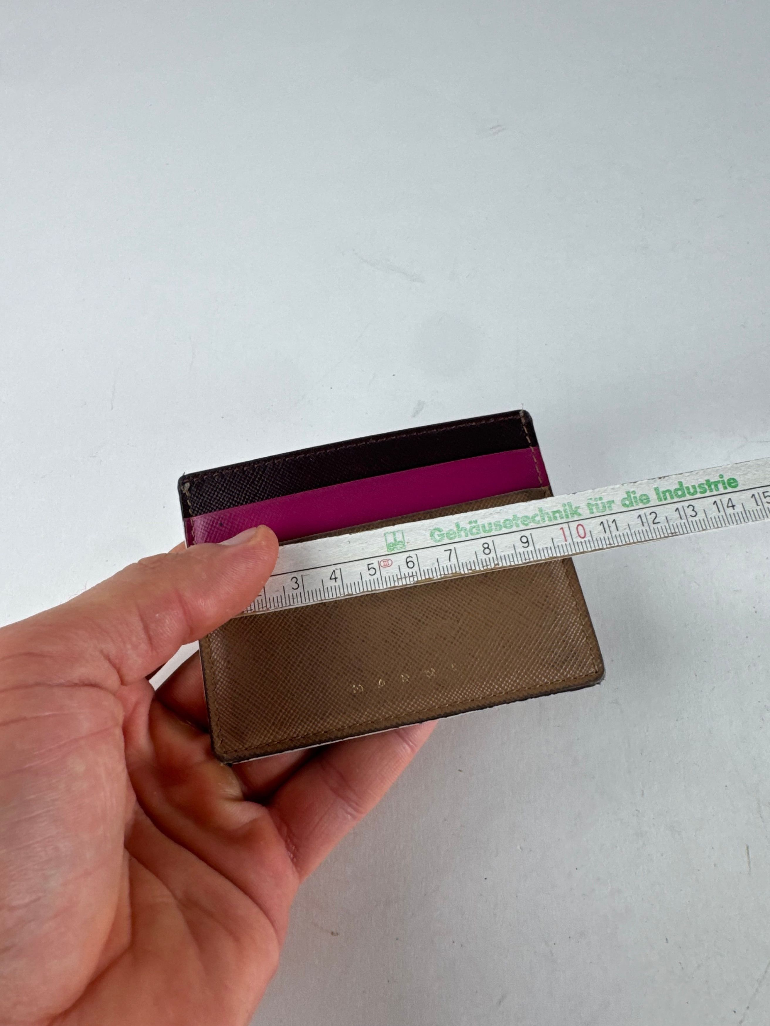 Marni Vintage Leather Card Holder Brown Purple Black Size ONE SIZE - 9 Thumbnail