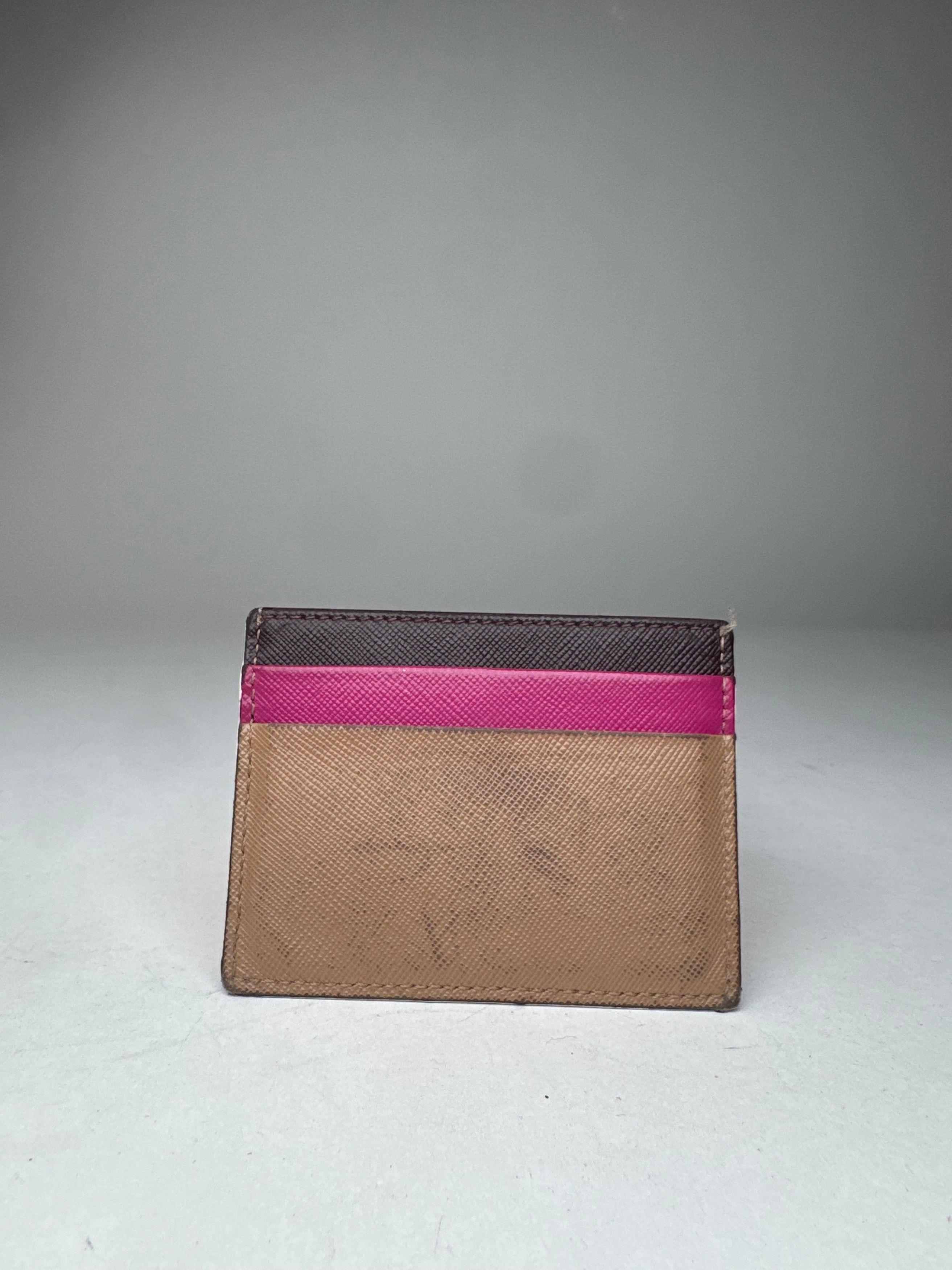 Marni Vintage Leather Card Holder Brown Purple Black Size ONE SIZE - 2 Thumbnail