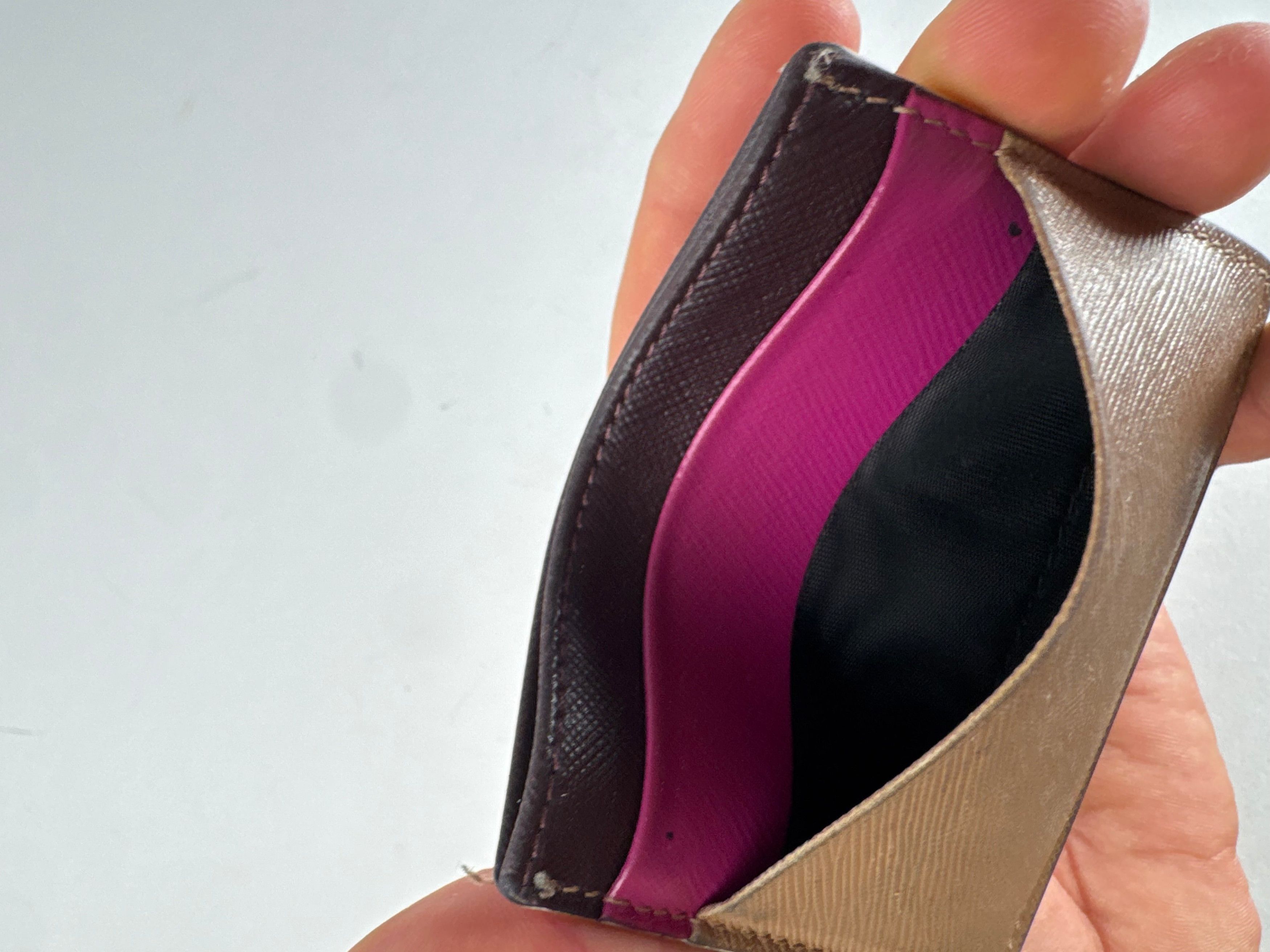 Marni Vintage Leather Card Holder Brown Purple Black Size ONE SIZE - 4 Thumbnail