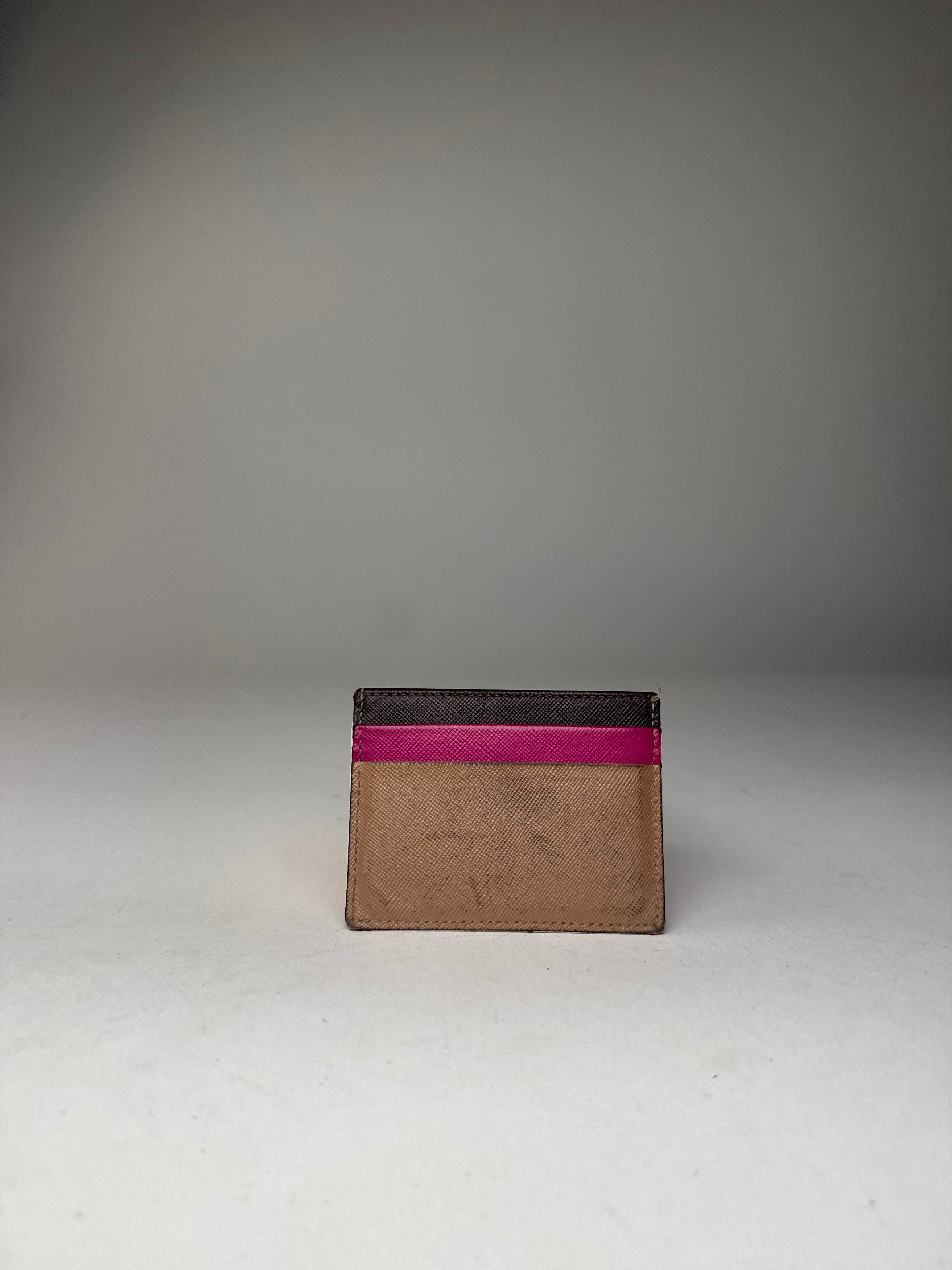 Marni Vintage Leather Card Holder Brown Purple Black Size ONE SIZE - 12 Thumbnail
