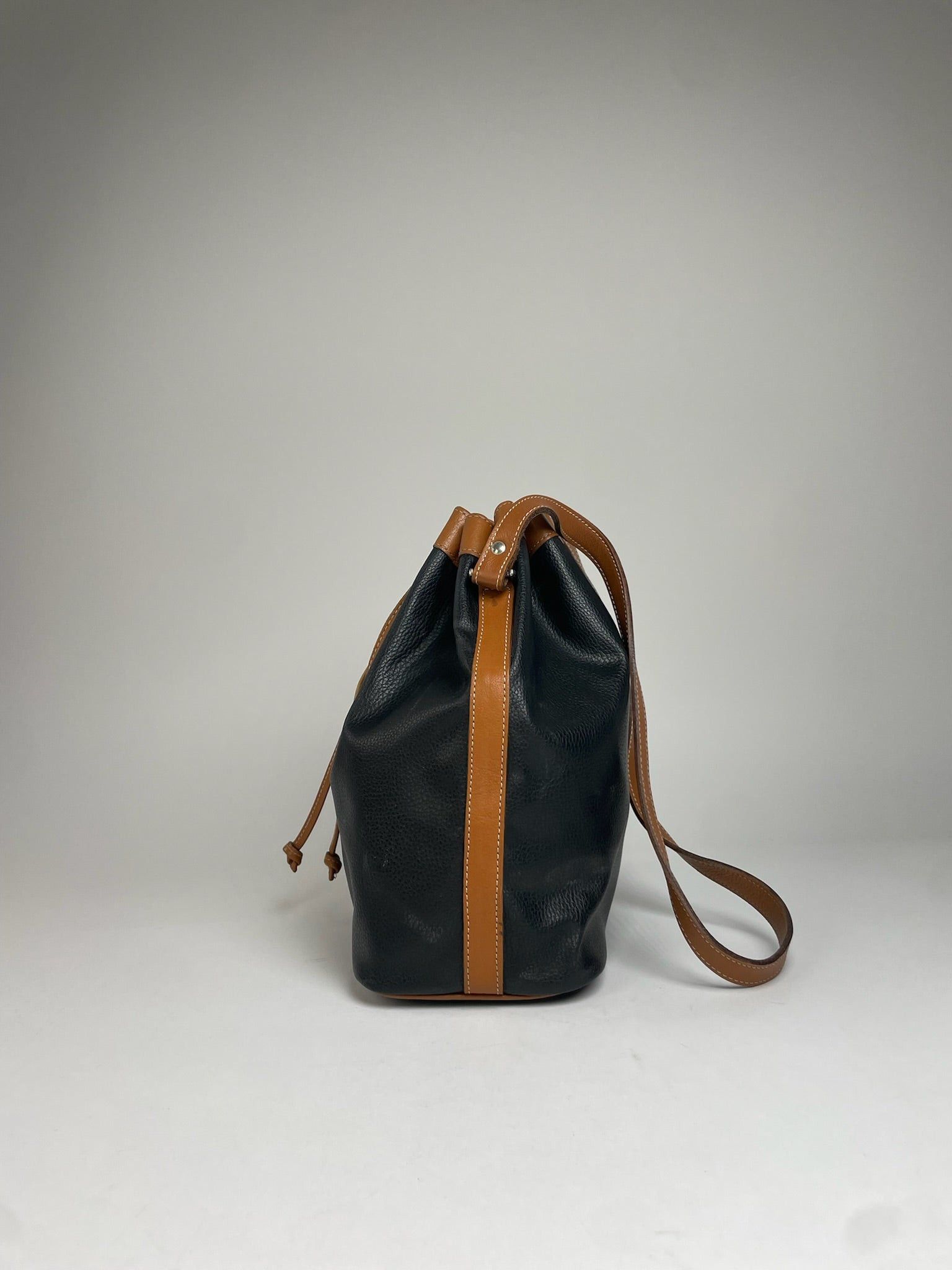 Courreges Vintage Bucket / Shoulder Bag Black Brown Size ONE SIZE - 6 Thumbnail