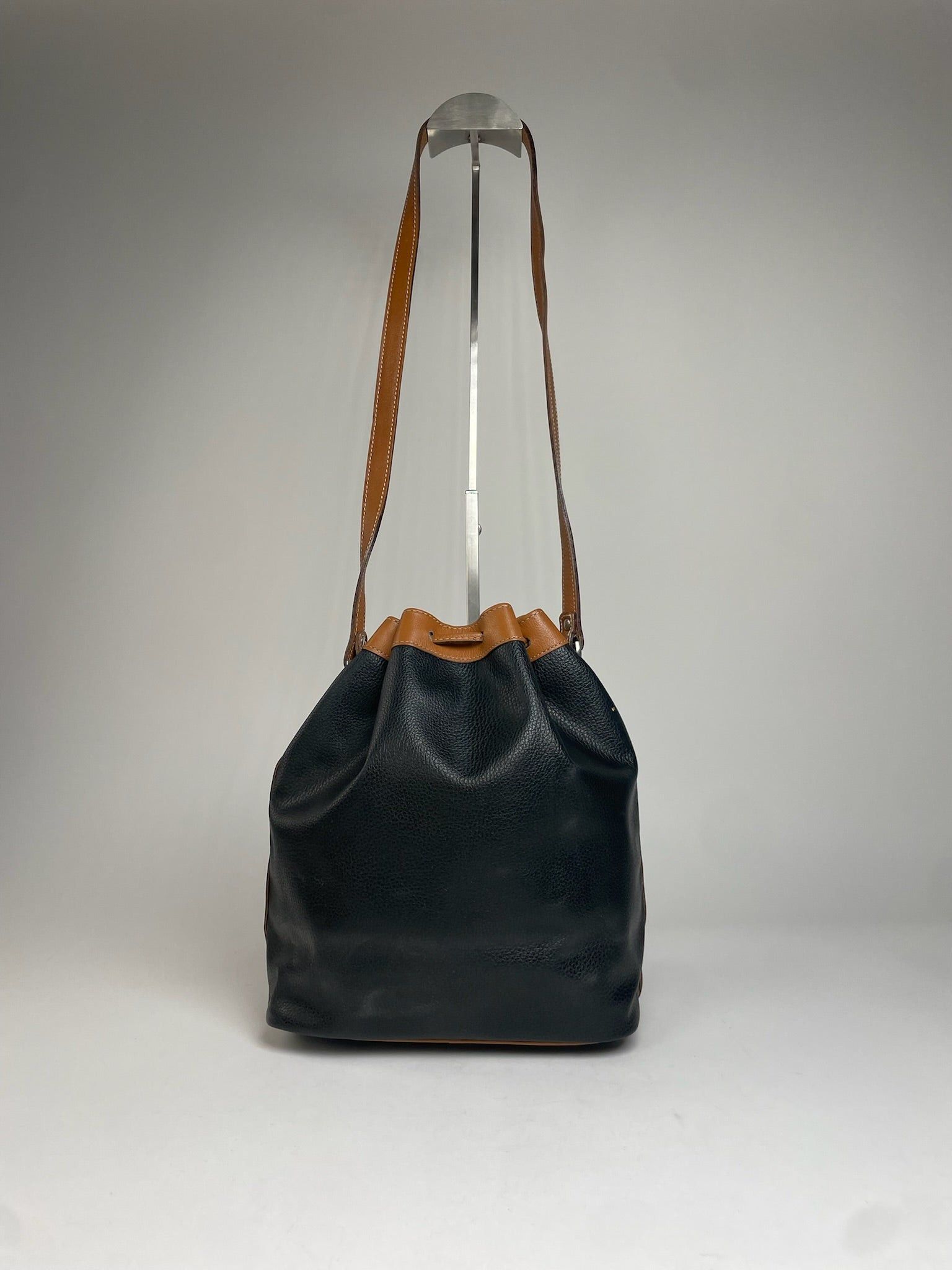Courreges Vintage Bucket / Shoulder Bag Black Brown Size ONE SIZE - 2 Thumbnail