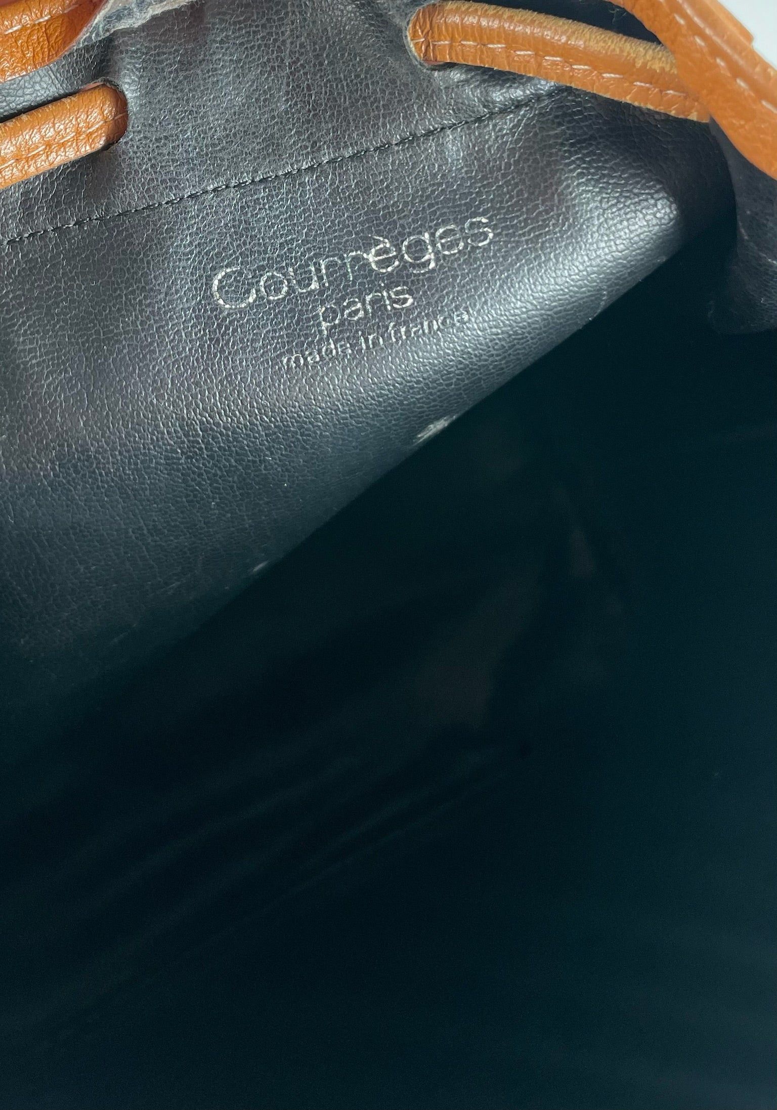 Courreges Vintage Bucket / Shoulder Bag Black Brown Size ONE SIZE - 3 Thumbnail