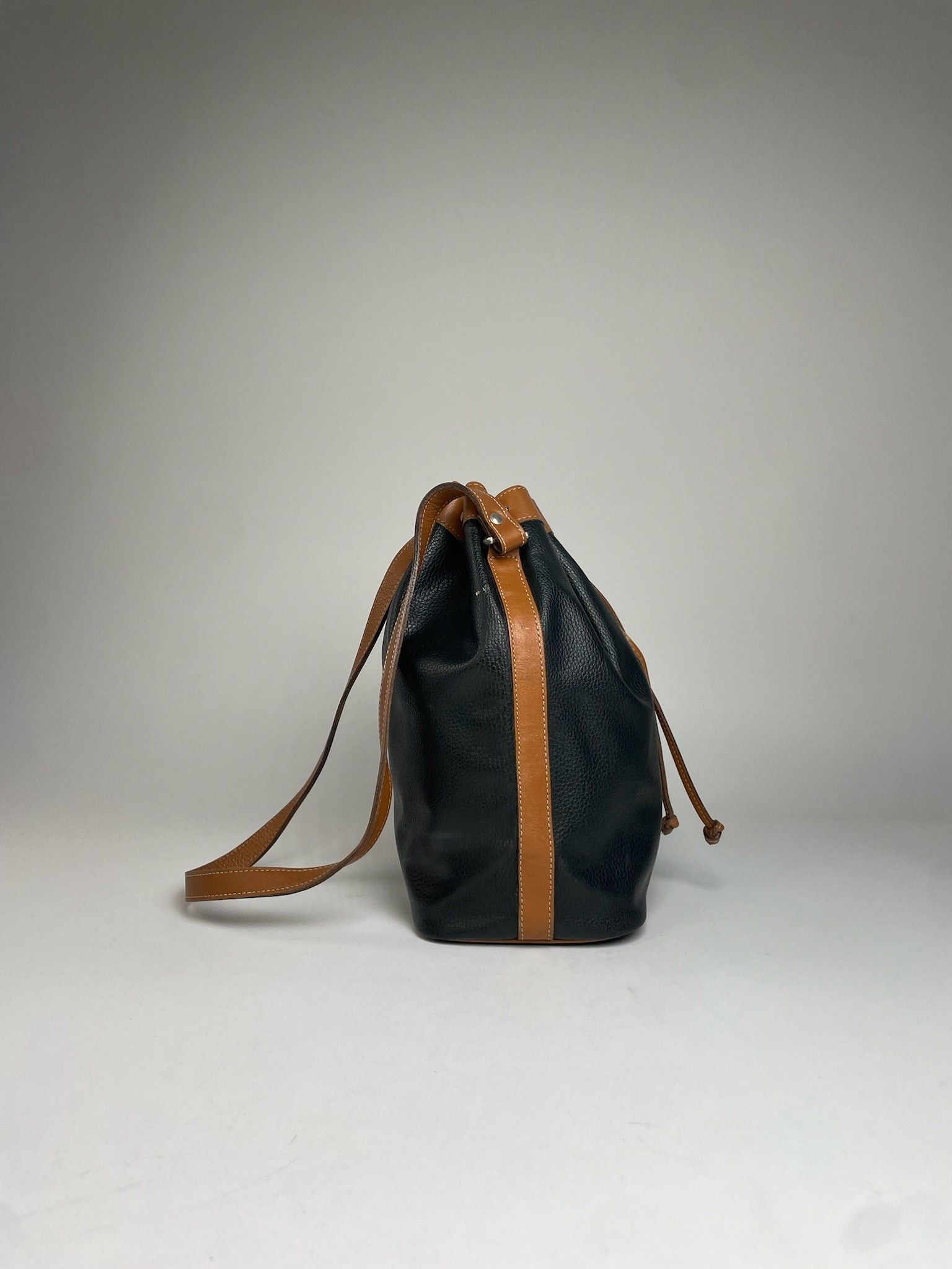 Courreges Vintage Bucket / Shoulder Bag Black Brown Size ONE SIZE - 4 Thumbnail