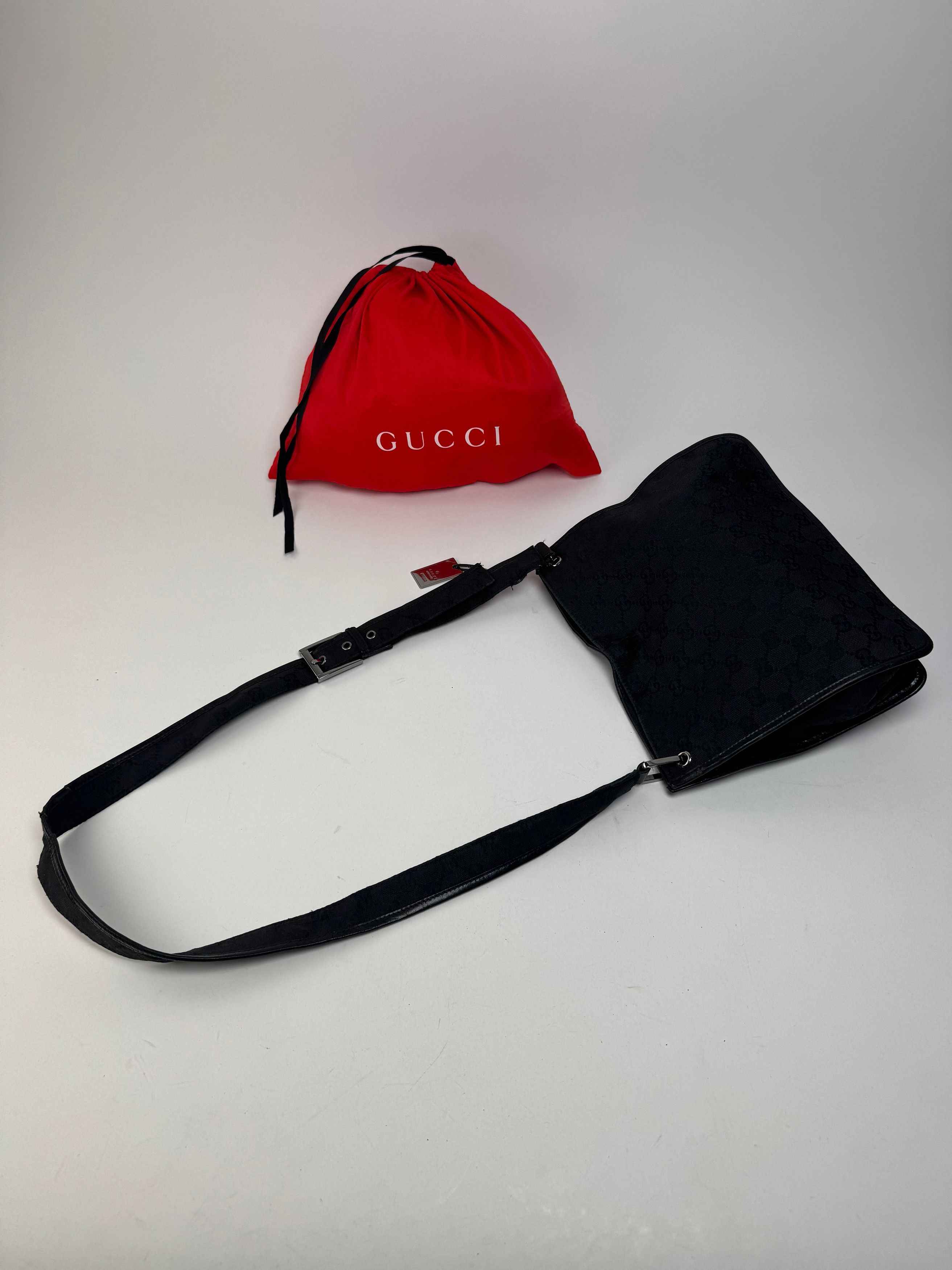 Gucci Vintage Monogram Shoulder Bag Black Size ONE SIZE - 12 Thumbnail