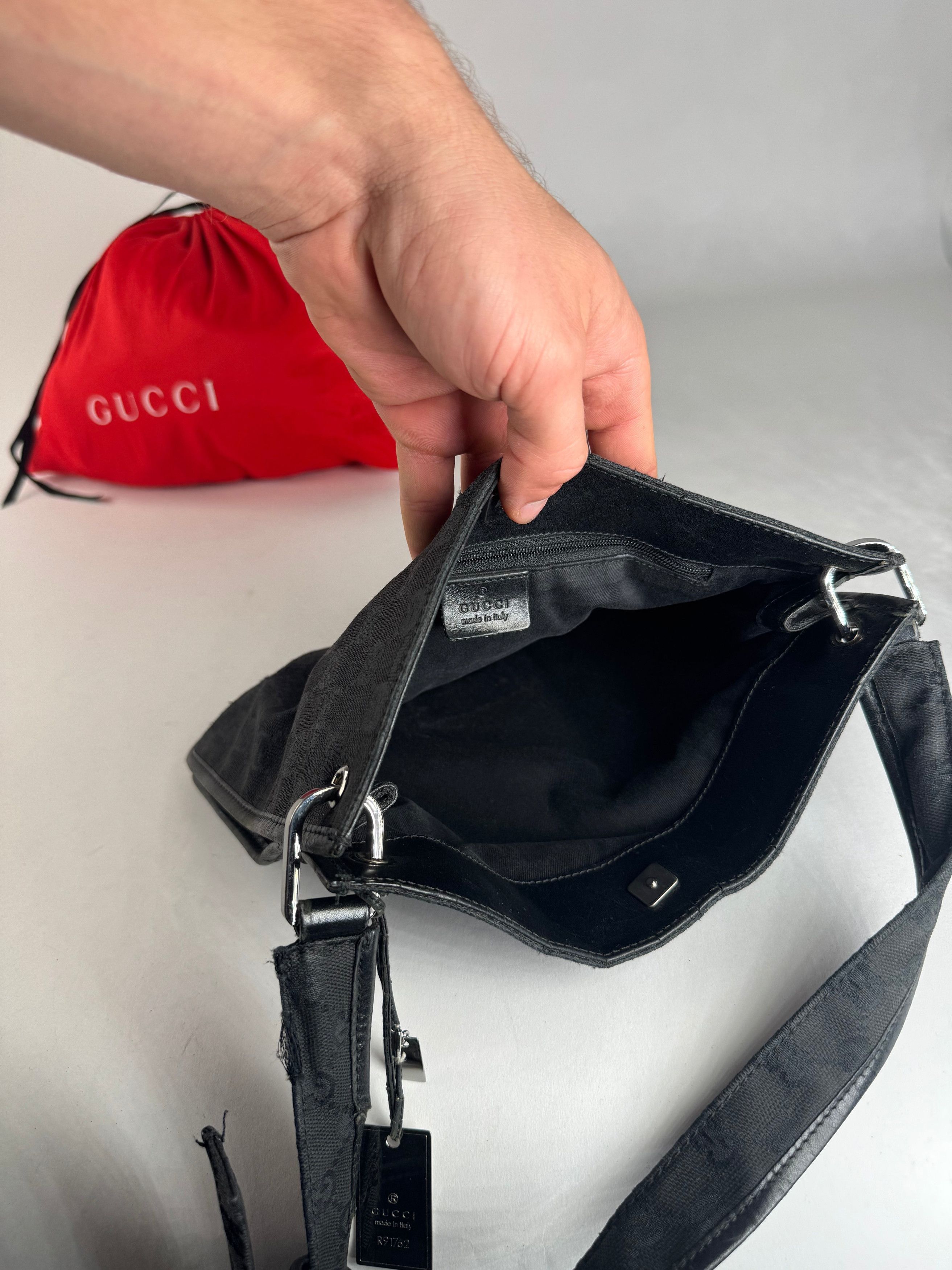 Gucci Vintage Monogram Shoulder Bag Black Size ONE SIZE - 3 Thumbnail