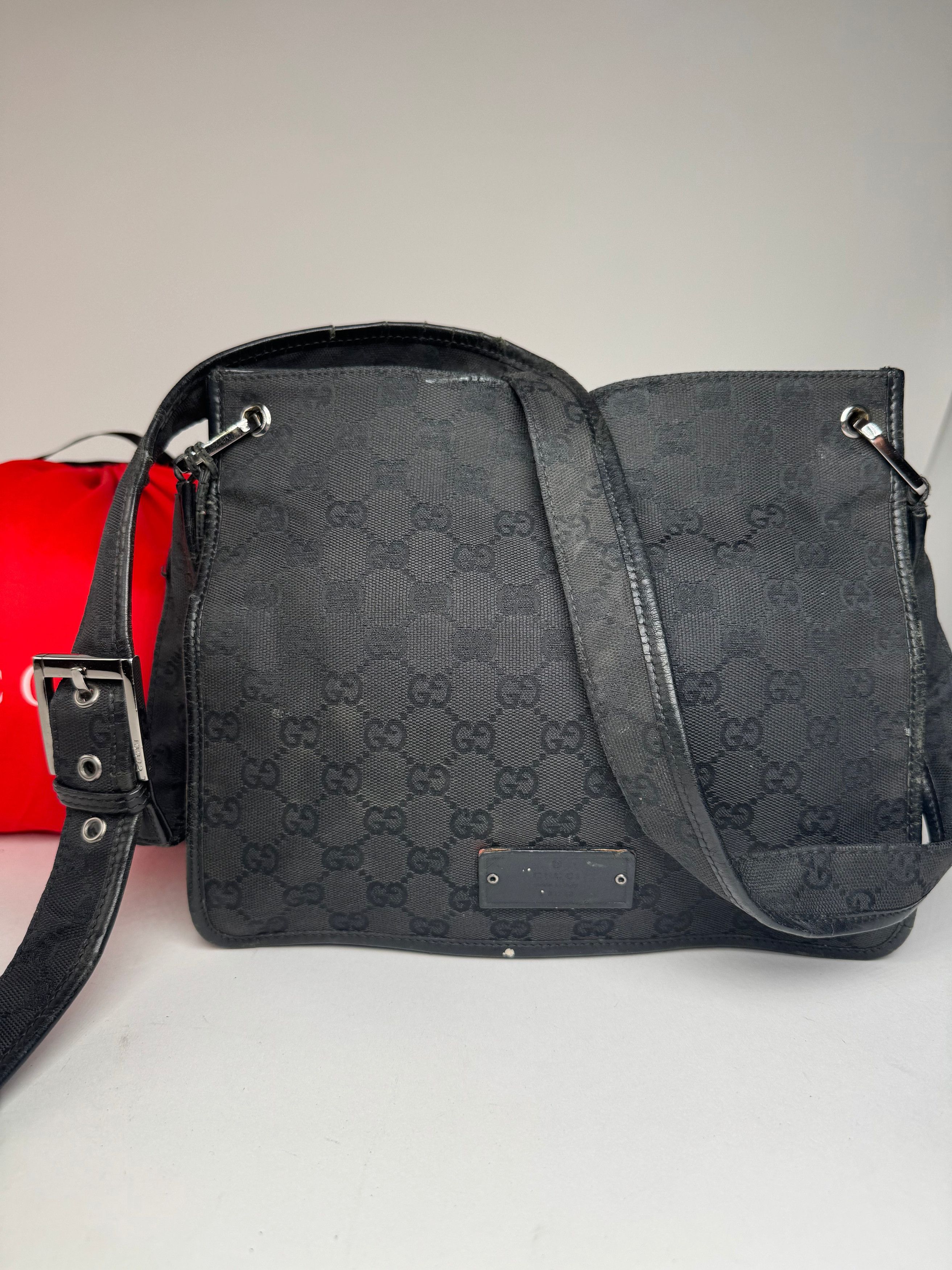 Gucci Vintage Monogram Shoulder Bag Black Size ONE SIZE - 7 Thumbnail