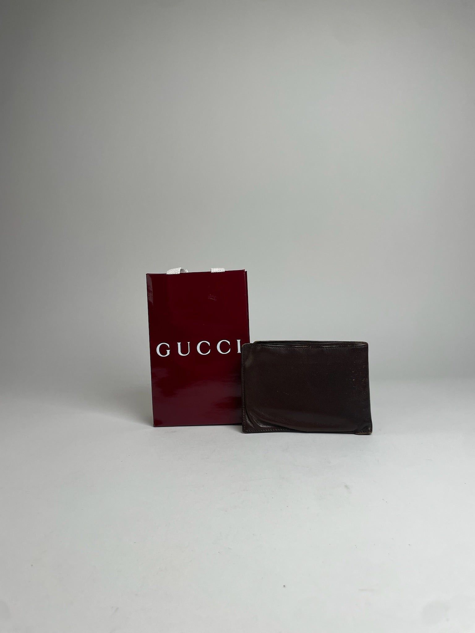 Gucci Vintage Flapable Leather Wallet Brown Size ONE SIZE - 2 Thumbnail