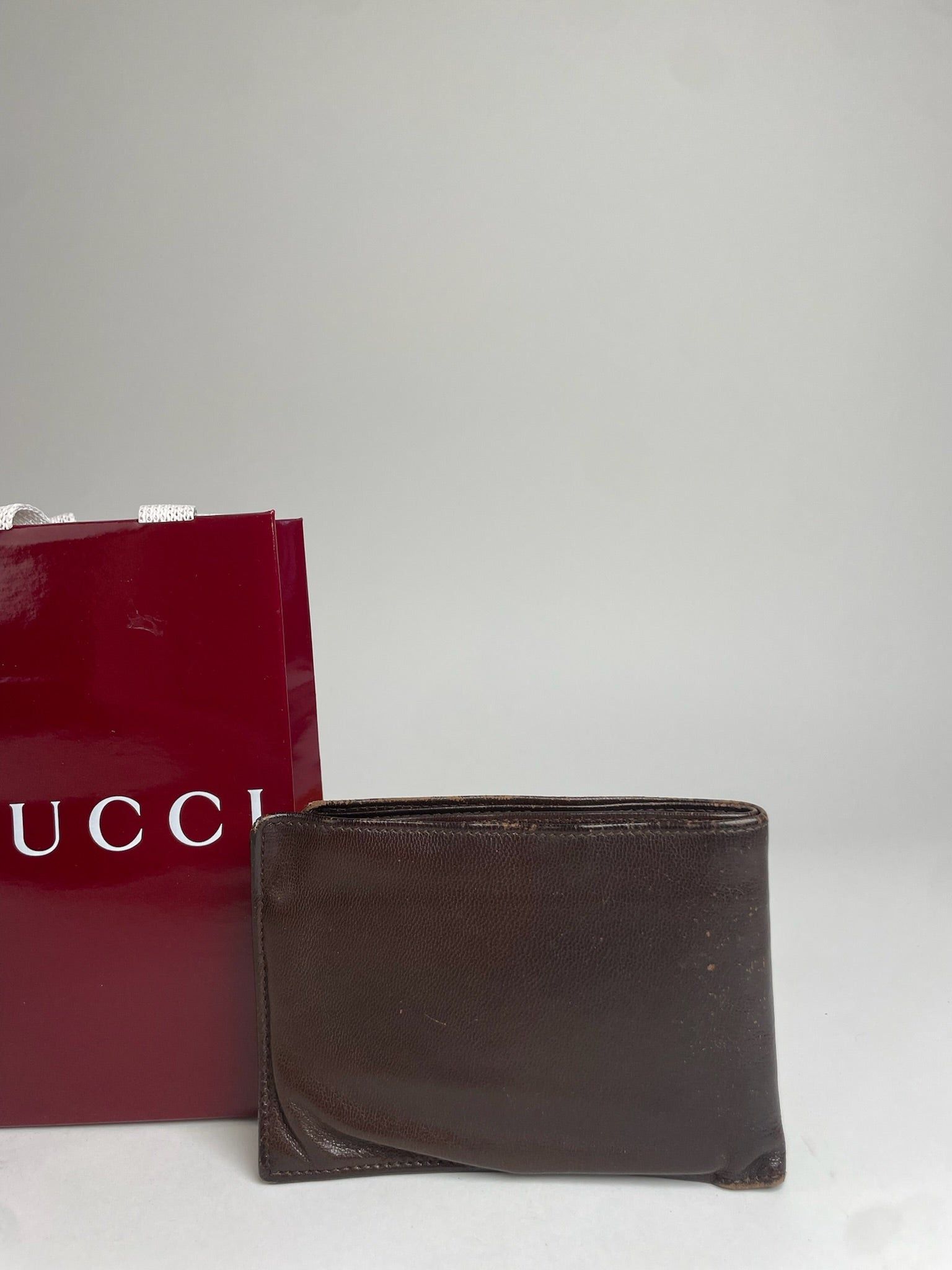 Gucci Vintage Flapable Leather Wallet Brown Size ONE SIZE - 7 Thumbnail