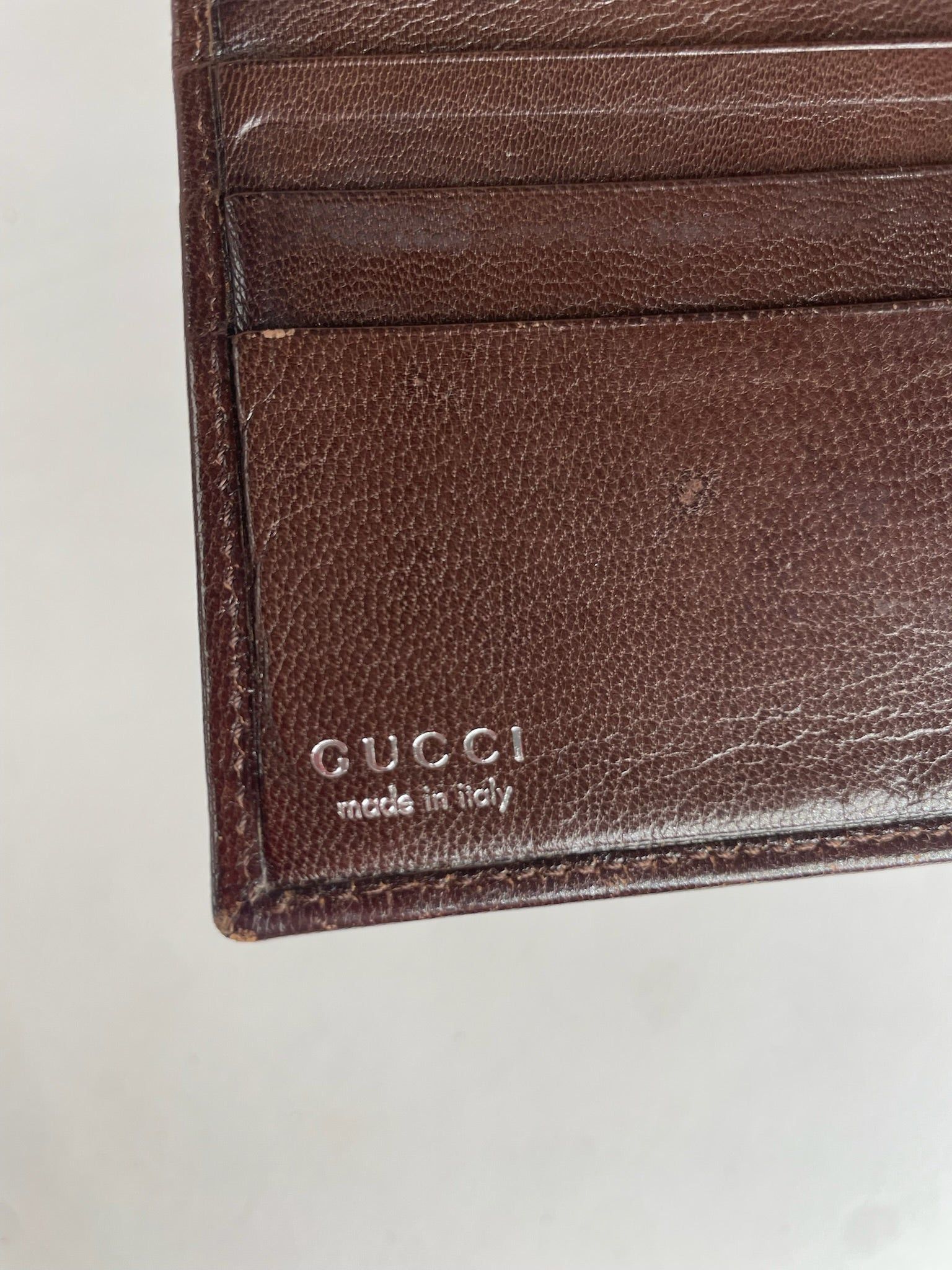 Gucci Vintage Flapable Leather Wallet Brown Size ONE SIZE - 4 Thumbnail