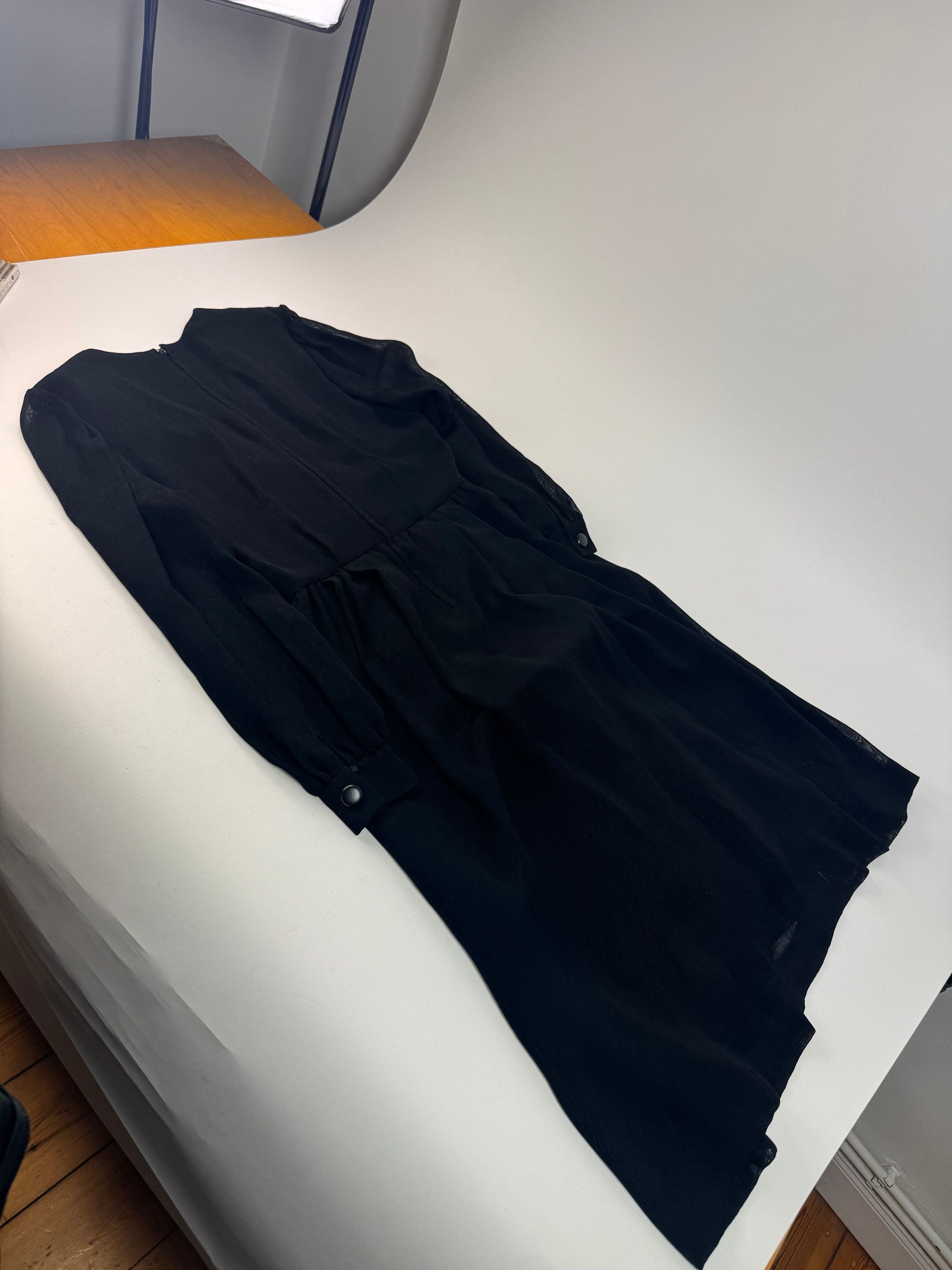 Givenchy Vintage Wool Dress Black Size L / US 10 / IT 46 - 6 Thumbnail
