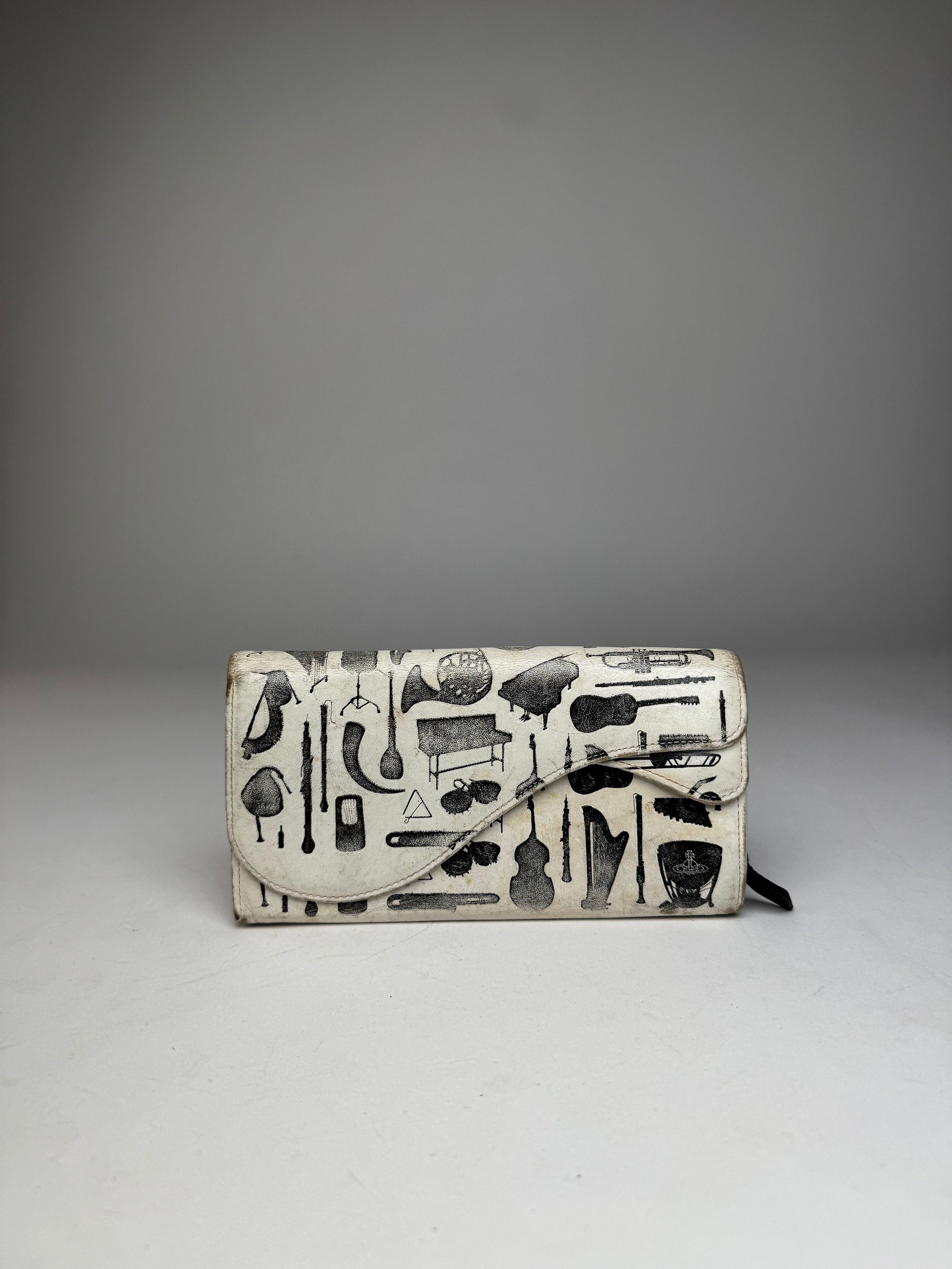 Vivienne Westwood Vintage Abstract Leather Wallet Black White Size ONE SIZE - 10 Thumbnail