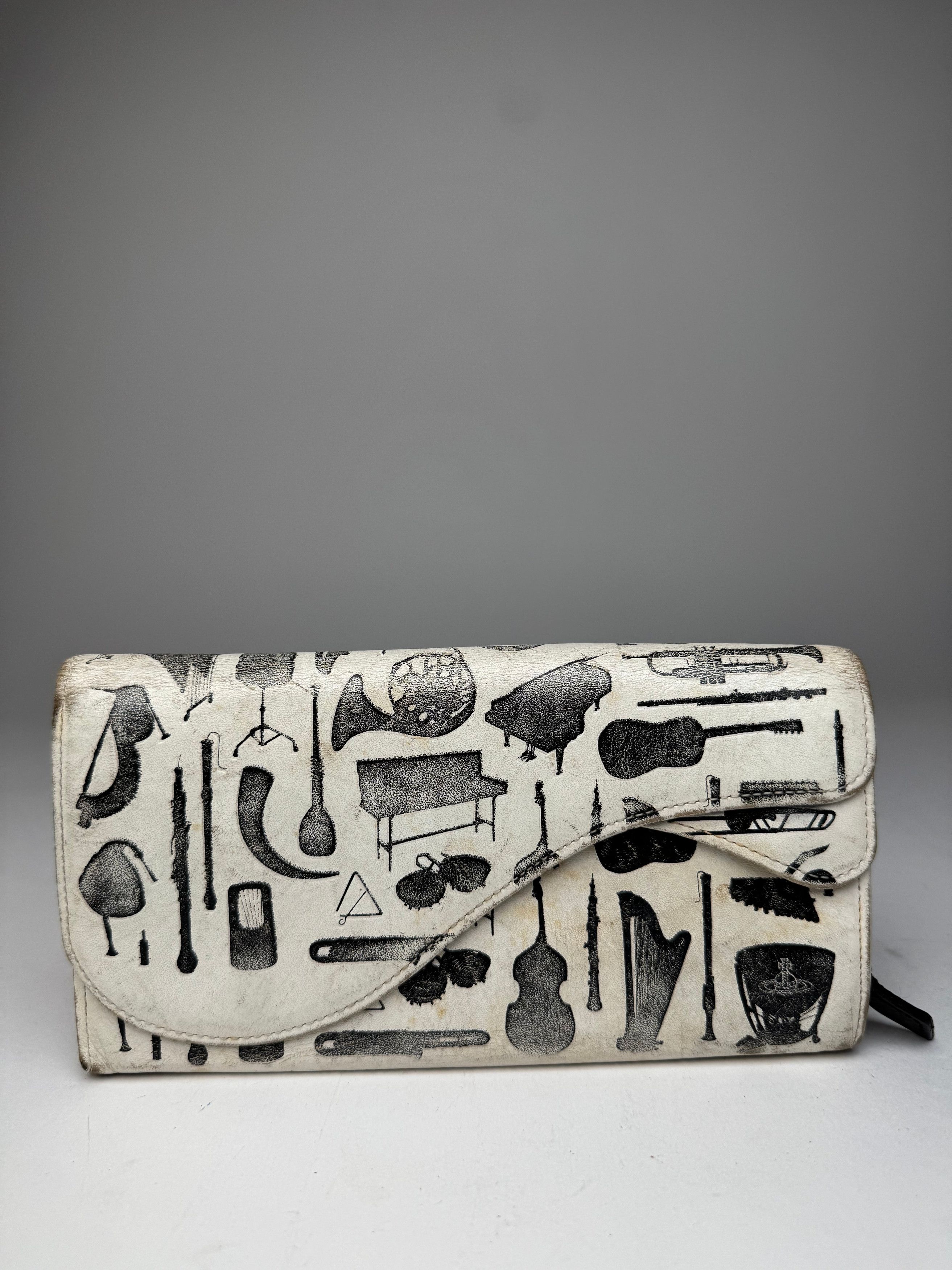 Vivienne Westwood Vintage Abstract Leather Wallet Black White Size ONE SIZE - 5 Thumbnail