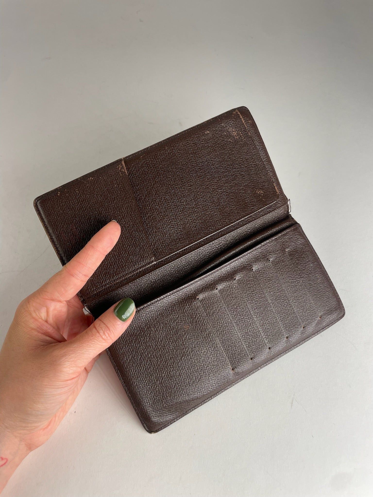 Louis Vuitton Vintage Damier Monogram Leather Card Holder / ID Holder Brow Size ONE SIZE - 6 Thumbnail