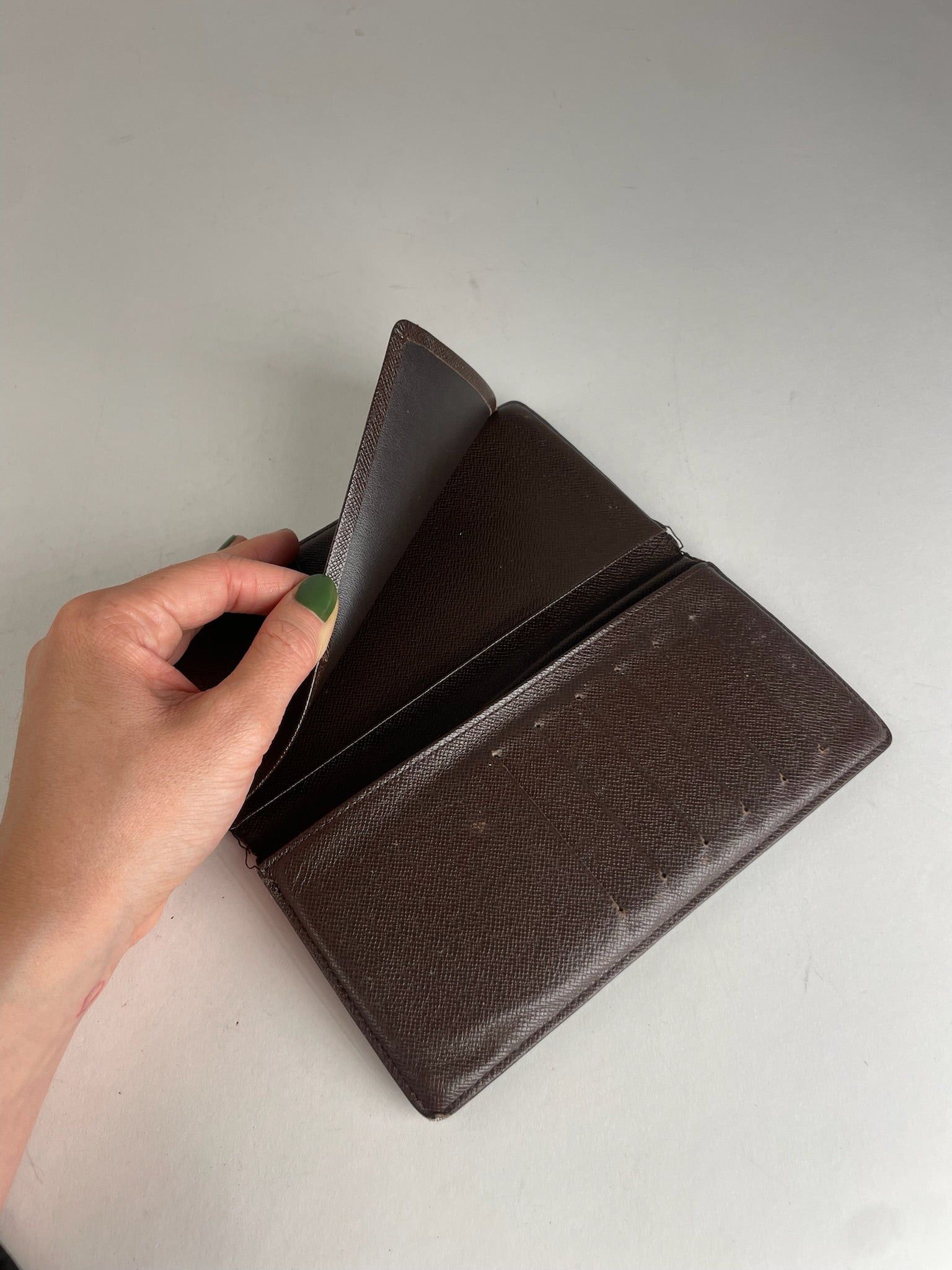 Louis Vuitton Vintage Damier Monogram Leather Card Holder / ID Holder Brow Size ONE SIZE - 3 Thumbnail