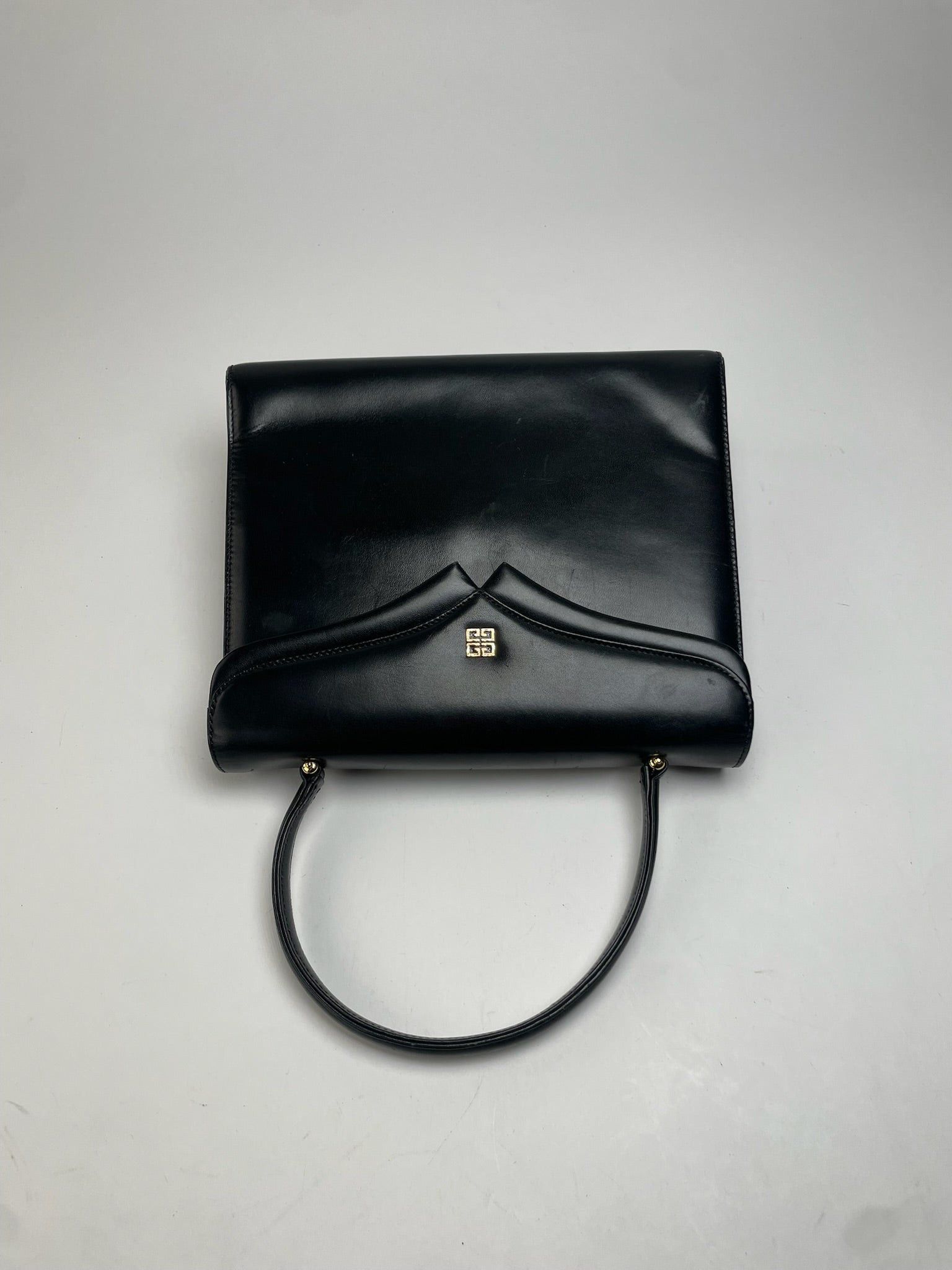 Givenchy Vintage Leather Handbag Black Size ONE SIZE - 3 Thumbnail
