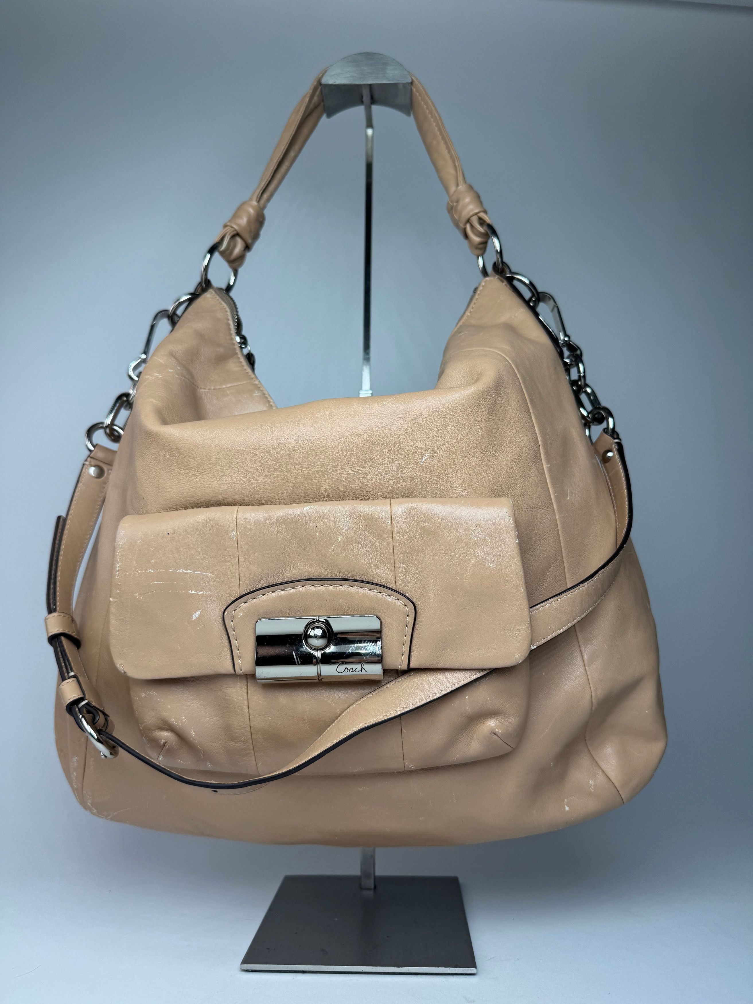 Coach Vintage 2Way Leather Handbag Camel Size ONE SIZE - 12 Thumbnail