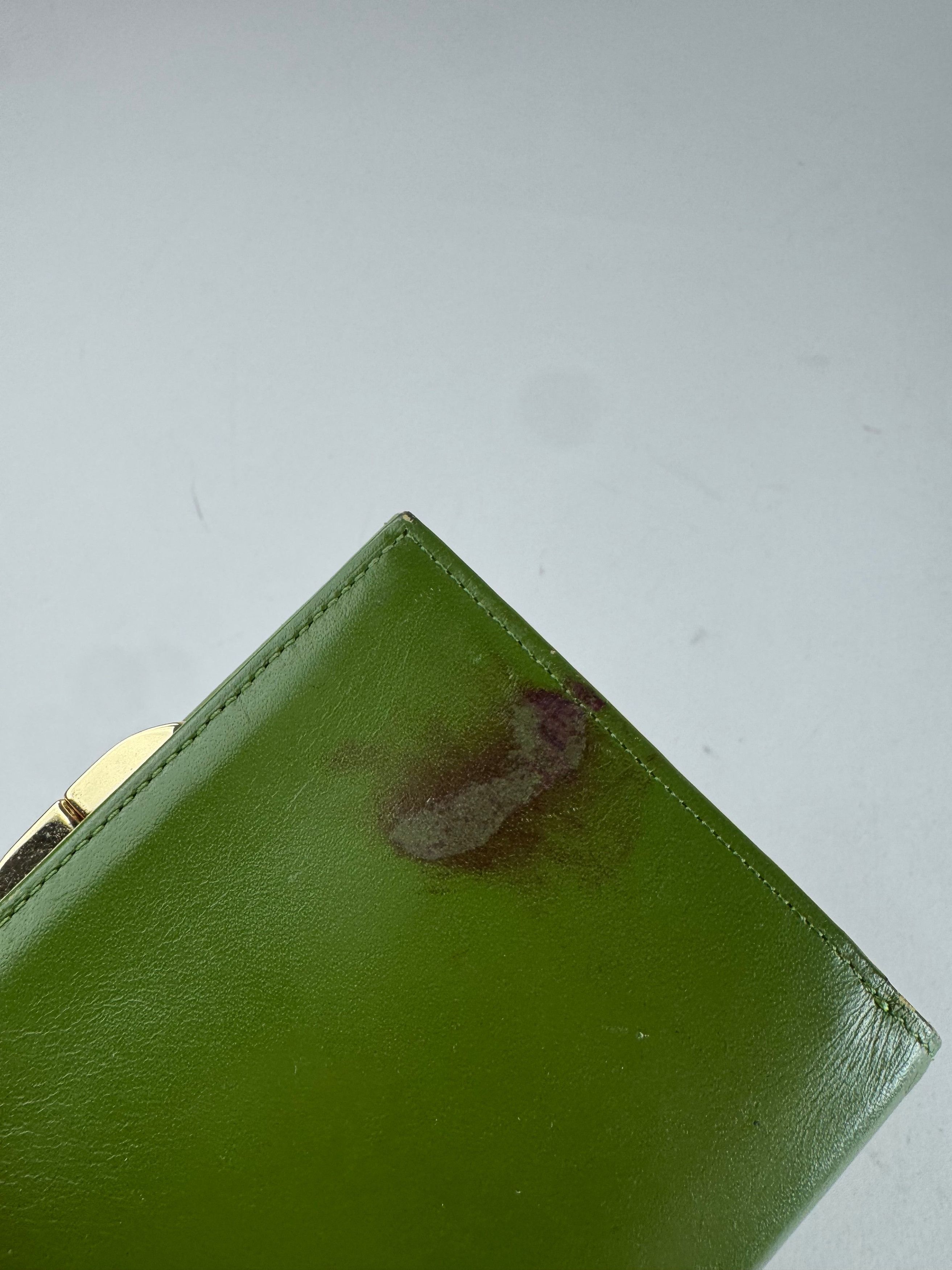 Givenchy Vintage Ostrich Leather Wallet Green Size ONE SIZE - 3 Thumbnail