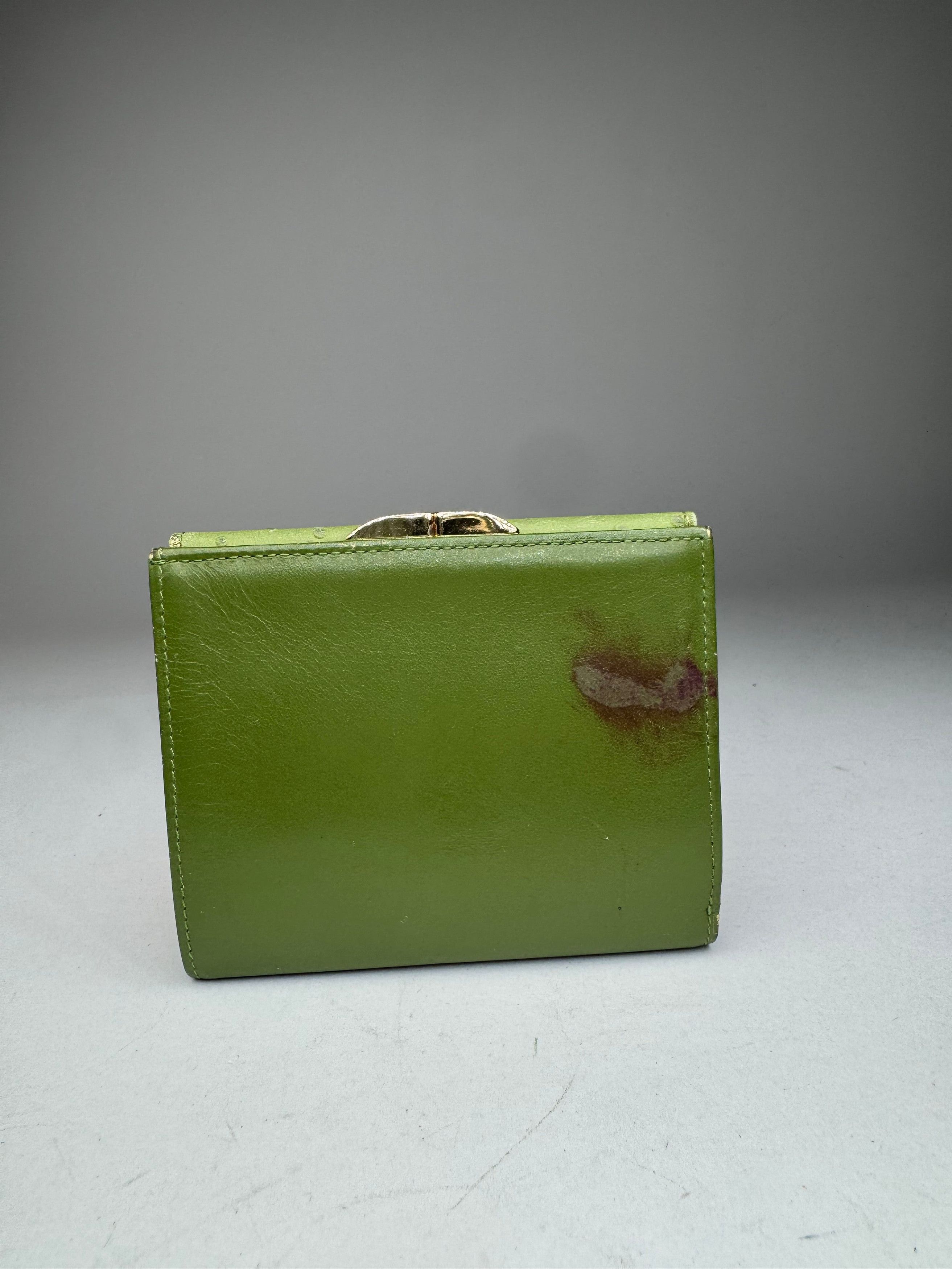 Givenchy Vintage Ostrich Leather Wallet Green Size ONE SIZE - 2 Thumbnail