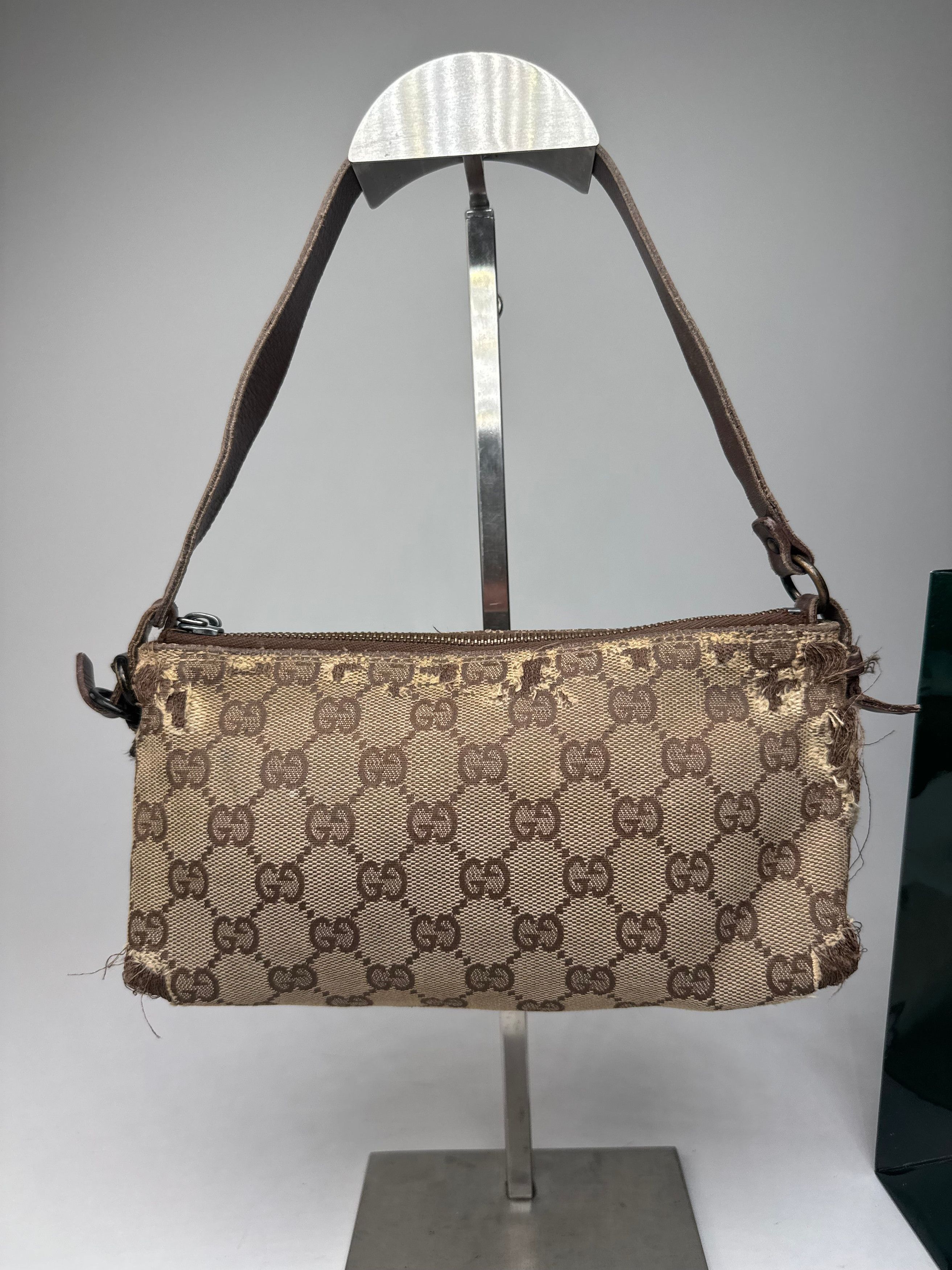 Gucci Vintage Monogram Mini Bag Beige Brown Size ONE SIZE - 10 Thumbnail