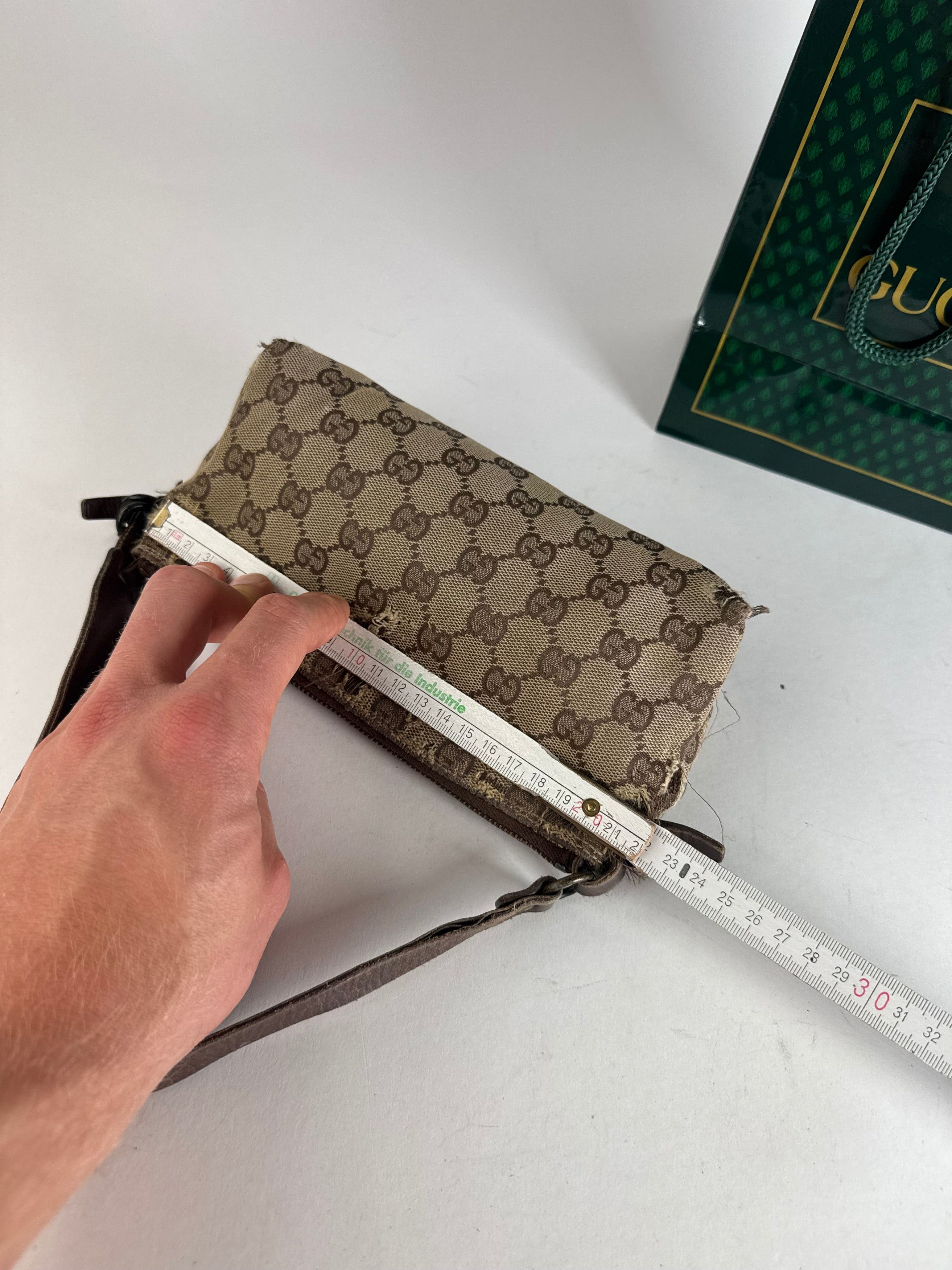 Gucci Vintage Monogram Mini Bag Beige Brown Size ONE SIZE - 11 Thumbnail