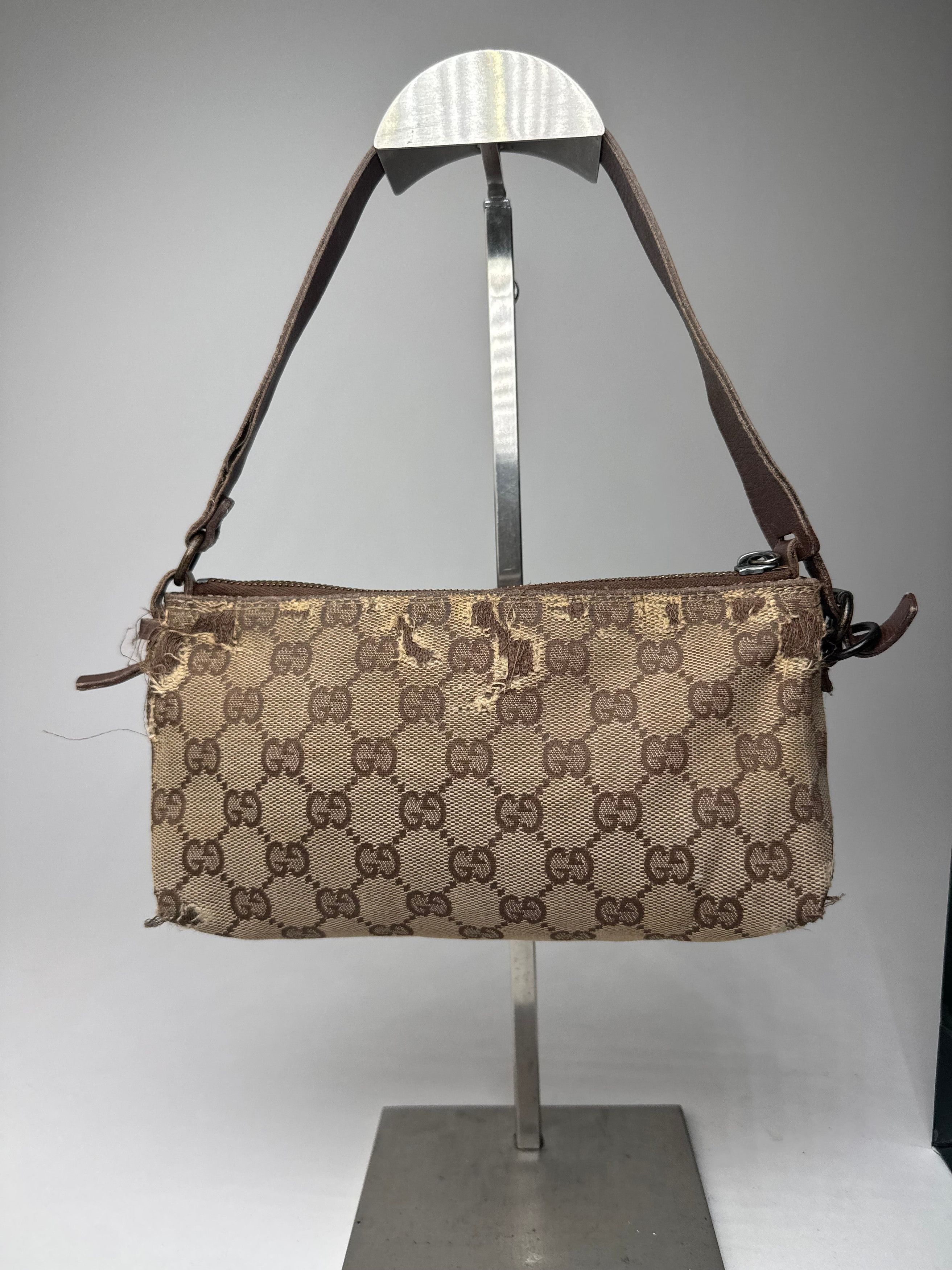 Gucci Vintage Monogram Mini Bag Beige Brown Size ONE SIZE - 5 Thumbnail