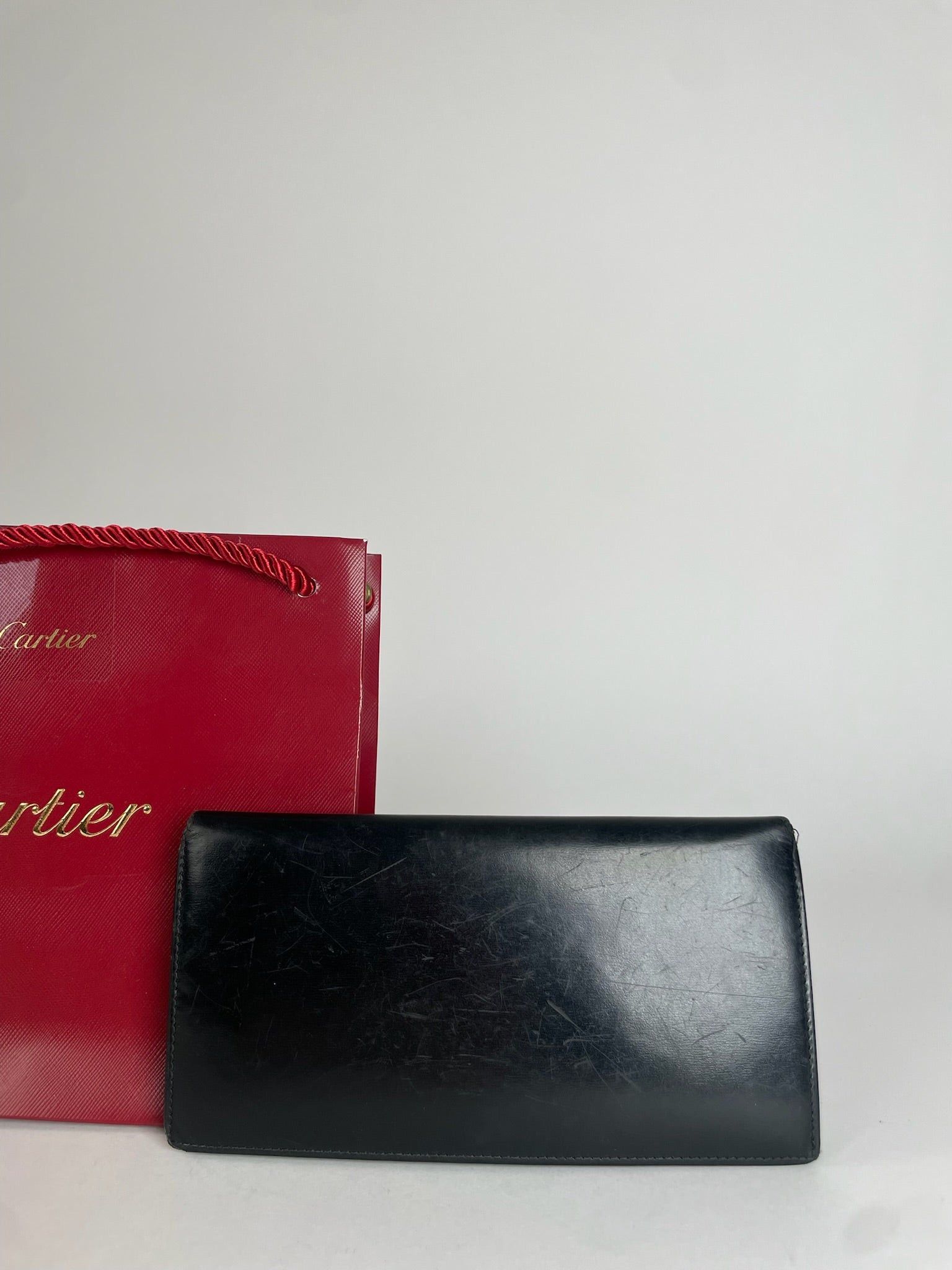 Cartier Vintage Leather Card Holder / ID Holder Black Size ONE SIZE - 2 Thumbnail