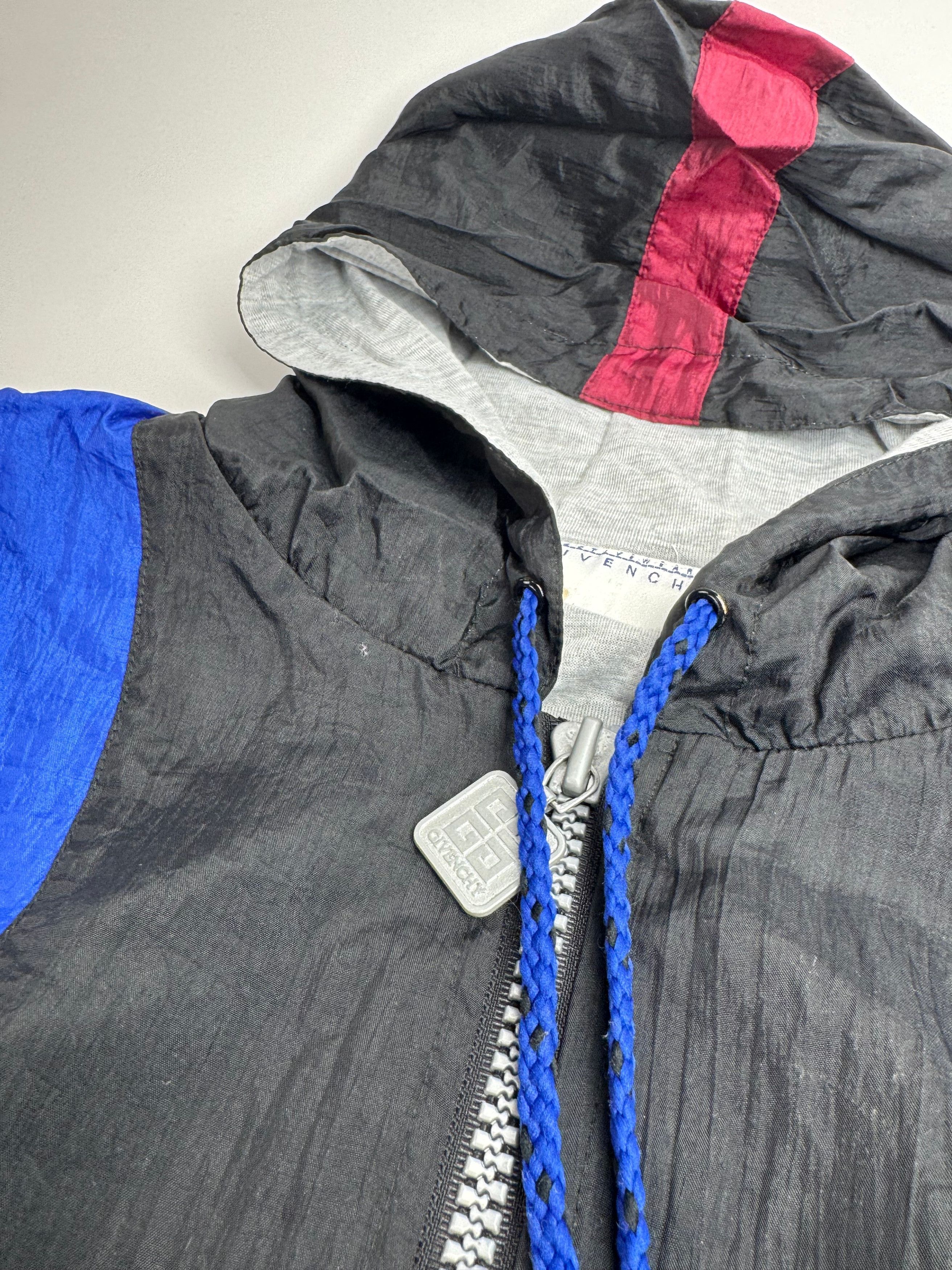 Givenchy Vintage Windbreaker Jacket L Blue Black Size US XL / EU 56 / 4 - 9 Thumbnail