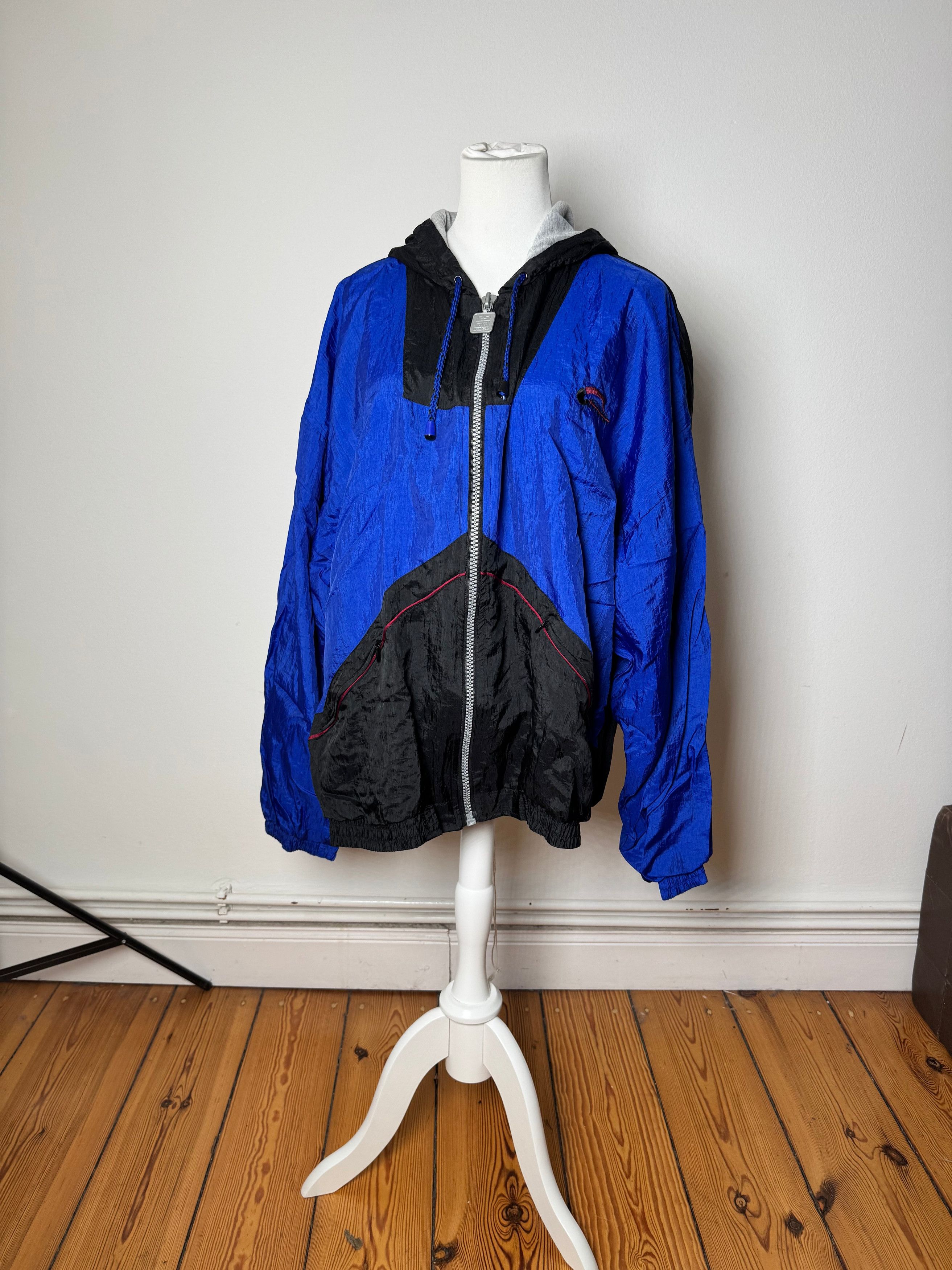 Givenchy Vintage Windbreaker Jacket L Blue Black Size US XL / EU 56 / 4 - 14 Thumbnail