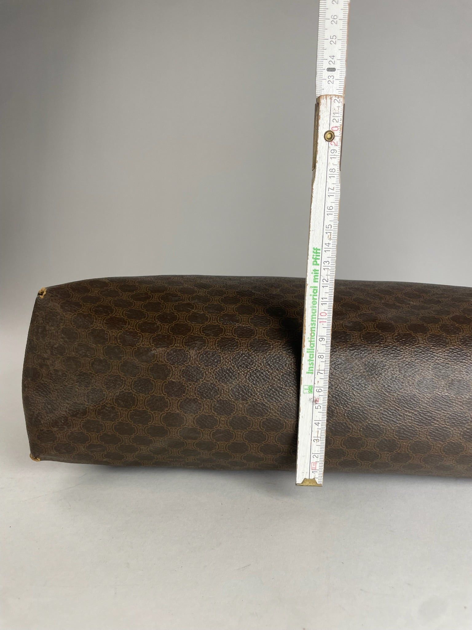 Celine Vintage Paris Triomphe Monogram Leather Tote Bag Brown Size ONE SIZE - 12 Thumbnail