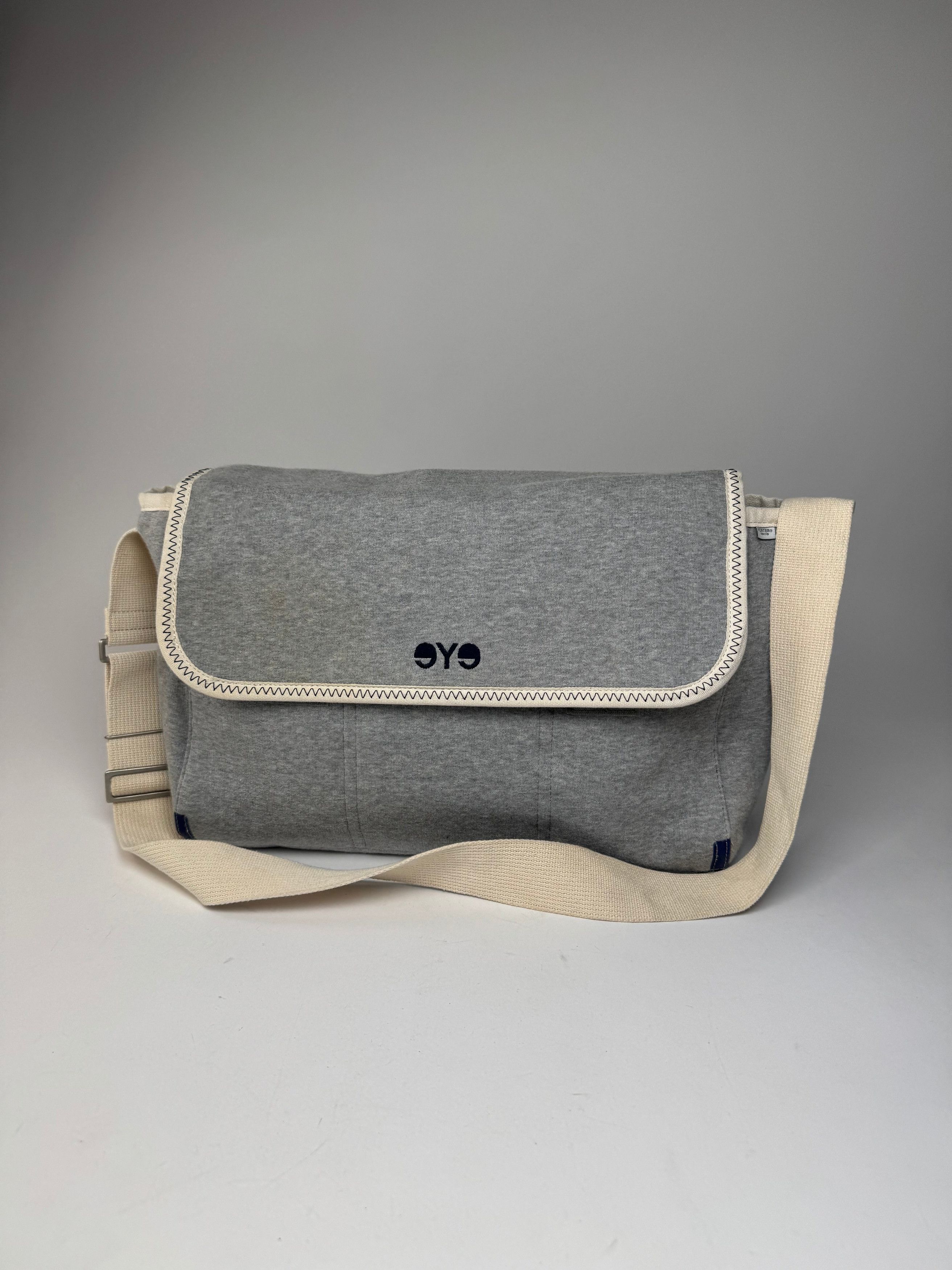 Comme des Garcons Vintage Comme Des Garçons Wool Canvas Bag Grey White Navy Size ONE SIZE - 9 Thumbnail