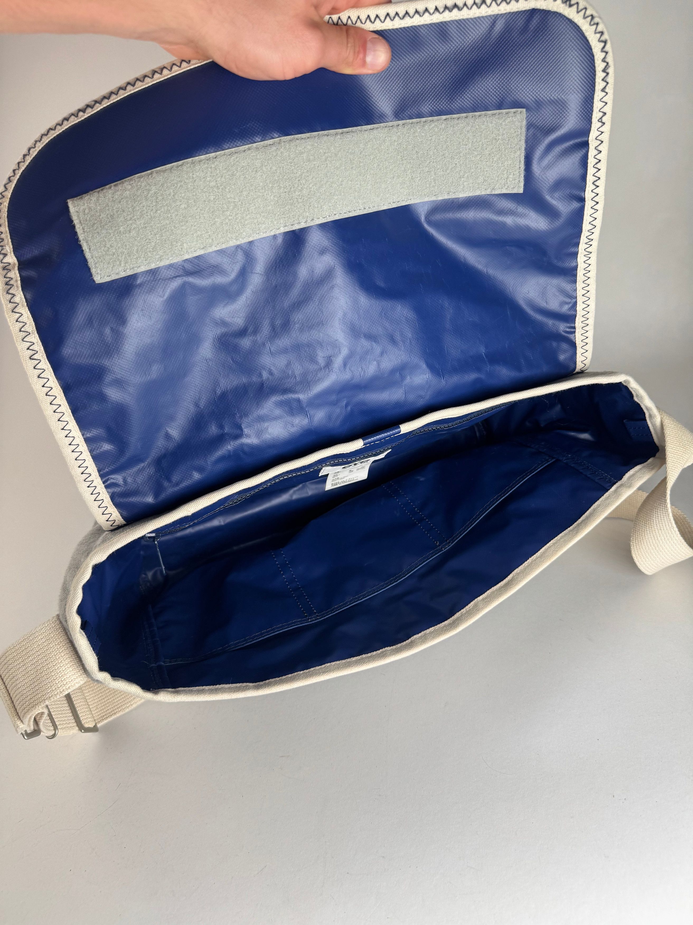 Comme des Garcons Vintage Comme Des Garçons Wool Canvas Bag Grey White Navy Size ONE SIZE - 3 Thumbnail
