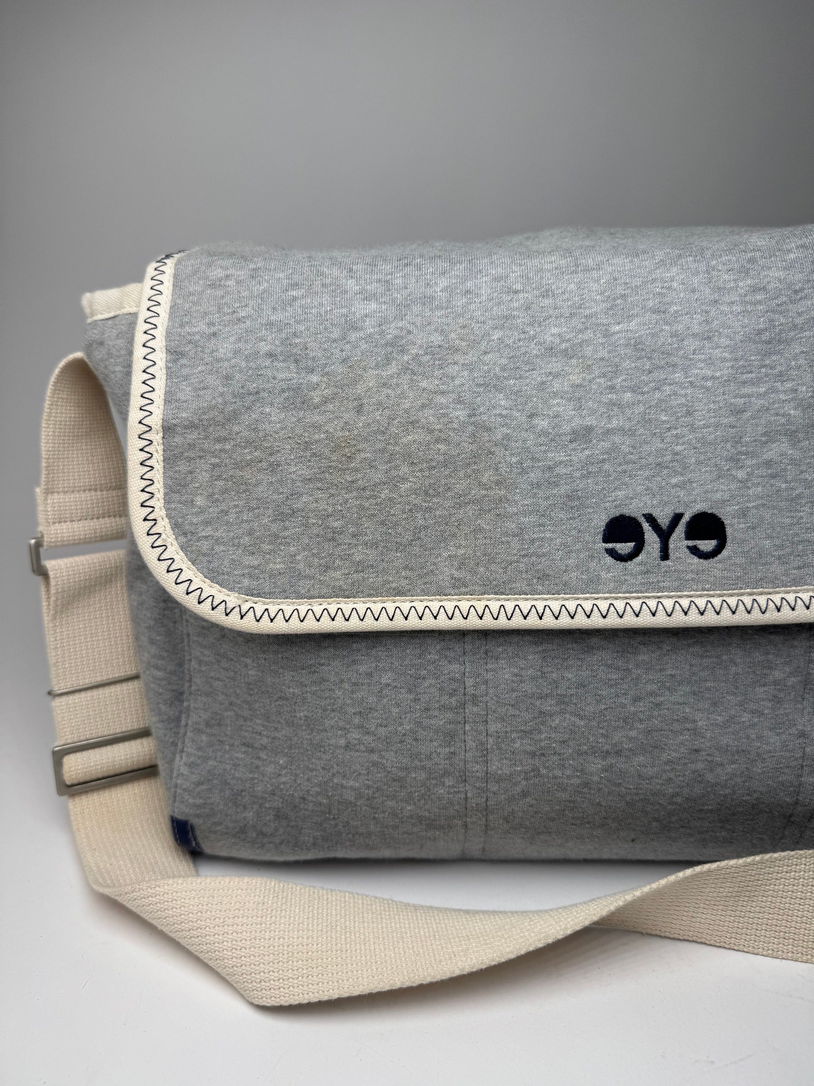 Comme des Garcons Vintage Comme Des Garçons Wool Canvas Bag Grey White Navy Size ONE SIZE - 7 Thumbnail