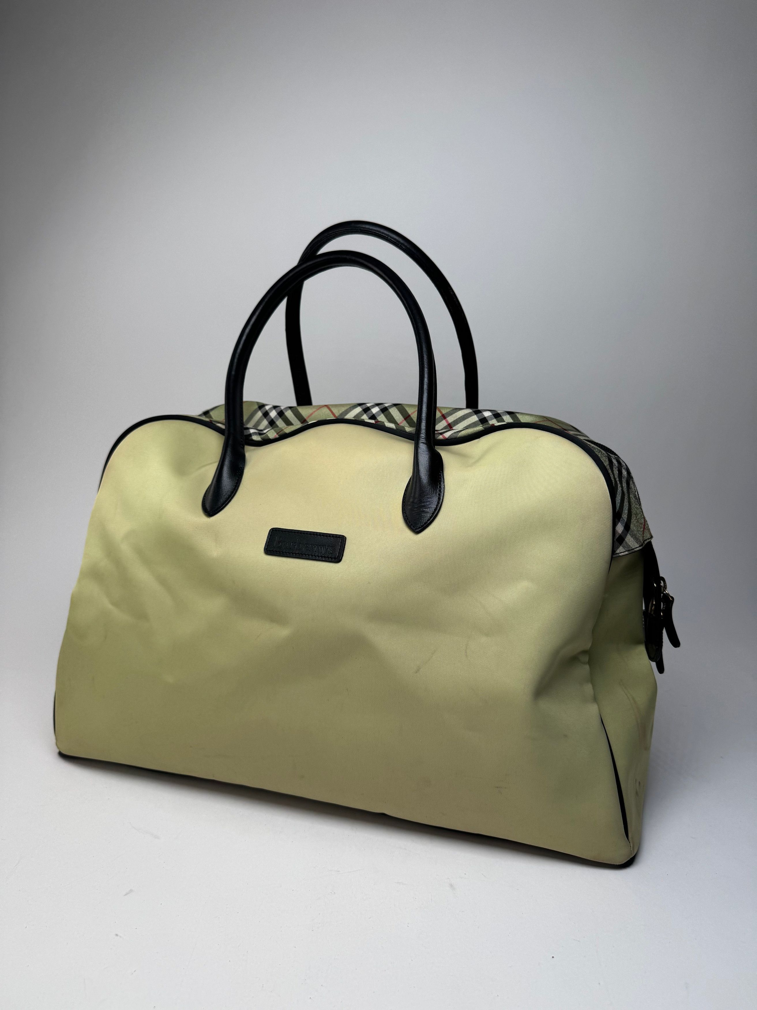 Burberry Vintage Duffel Bag Black Yellow Size ONE SIZE - 5 Thumbnail