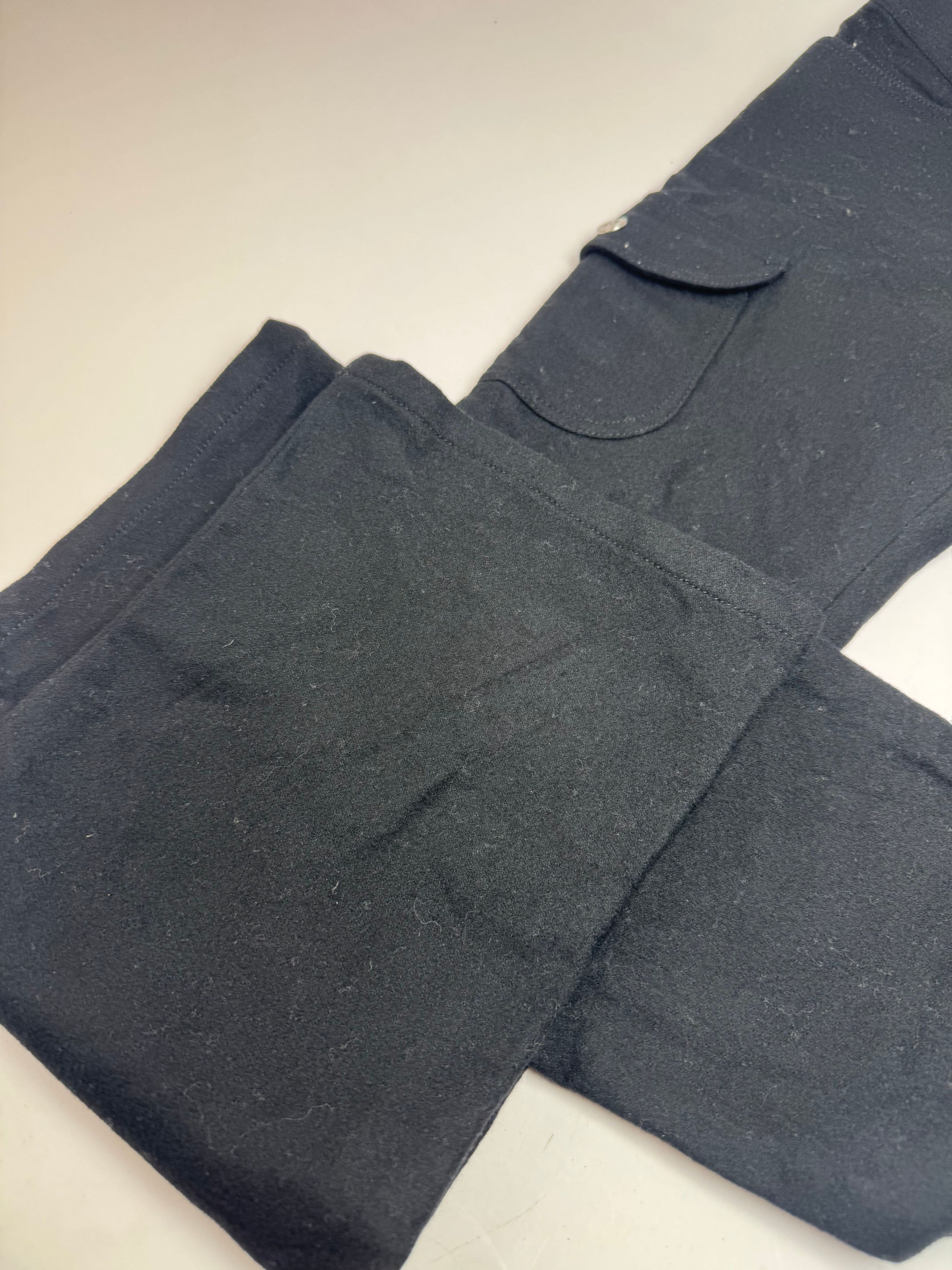 Courreges Vintage Wool Pants Black Size 27" / US 4 / IT 40 - 3 Thumbnail