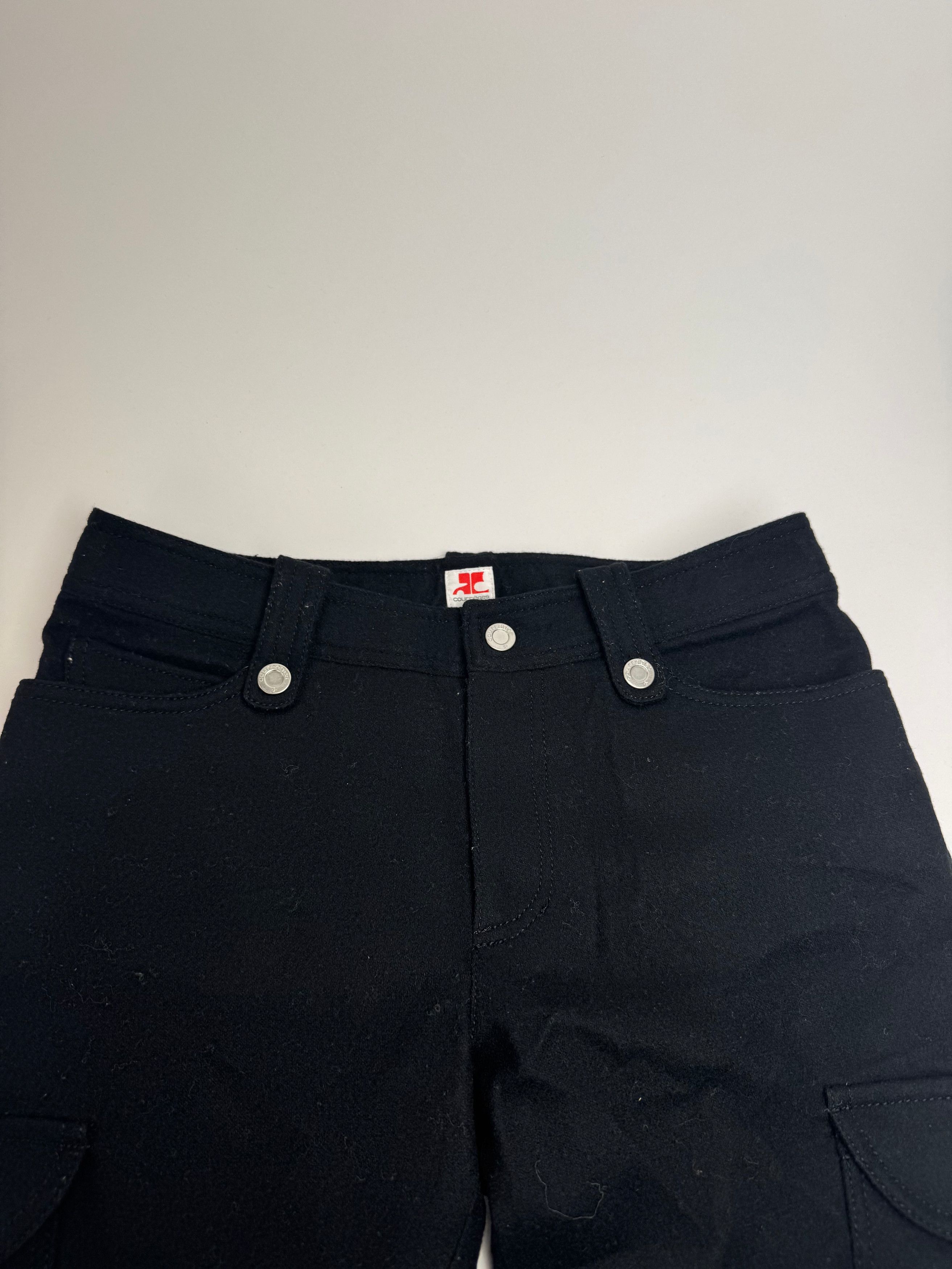 Courreges Vintage Wool Pants Black Size 27" / US 4 / IT 40 - 5 Thumbnail