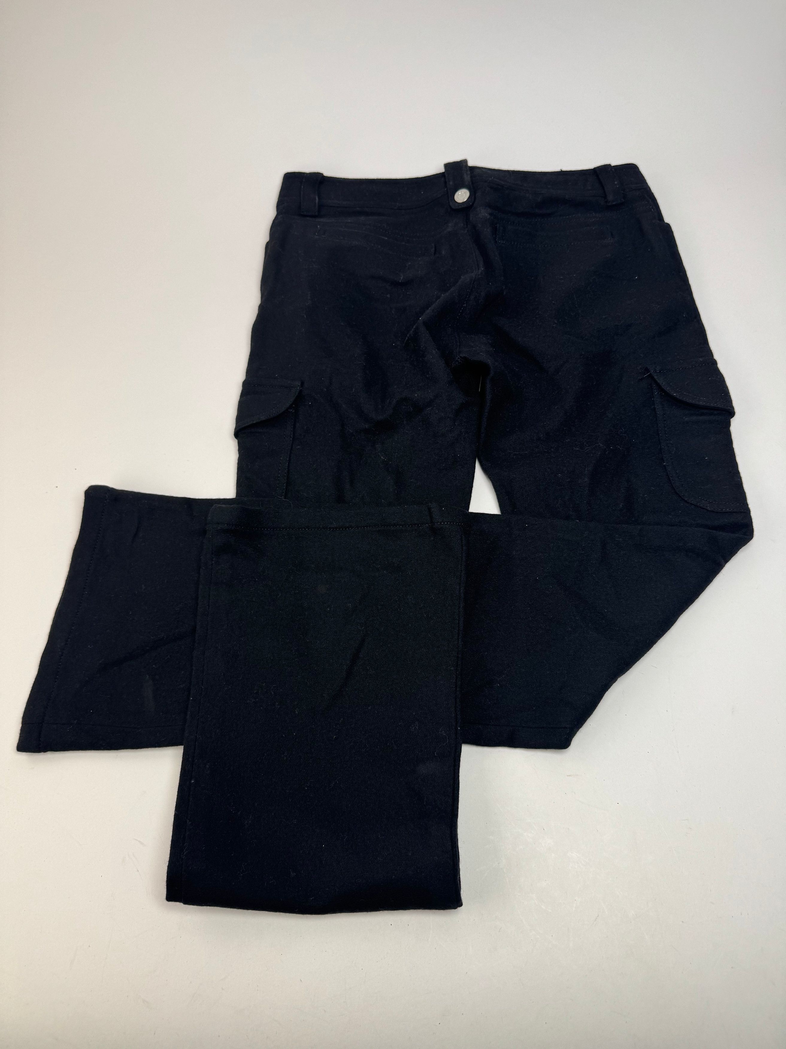 Courreges Vintage Wool Pants Black Size 27" / US 4 / IT 40 - 2 Thumbnail