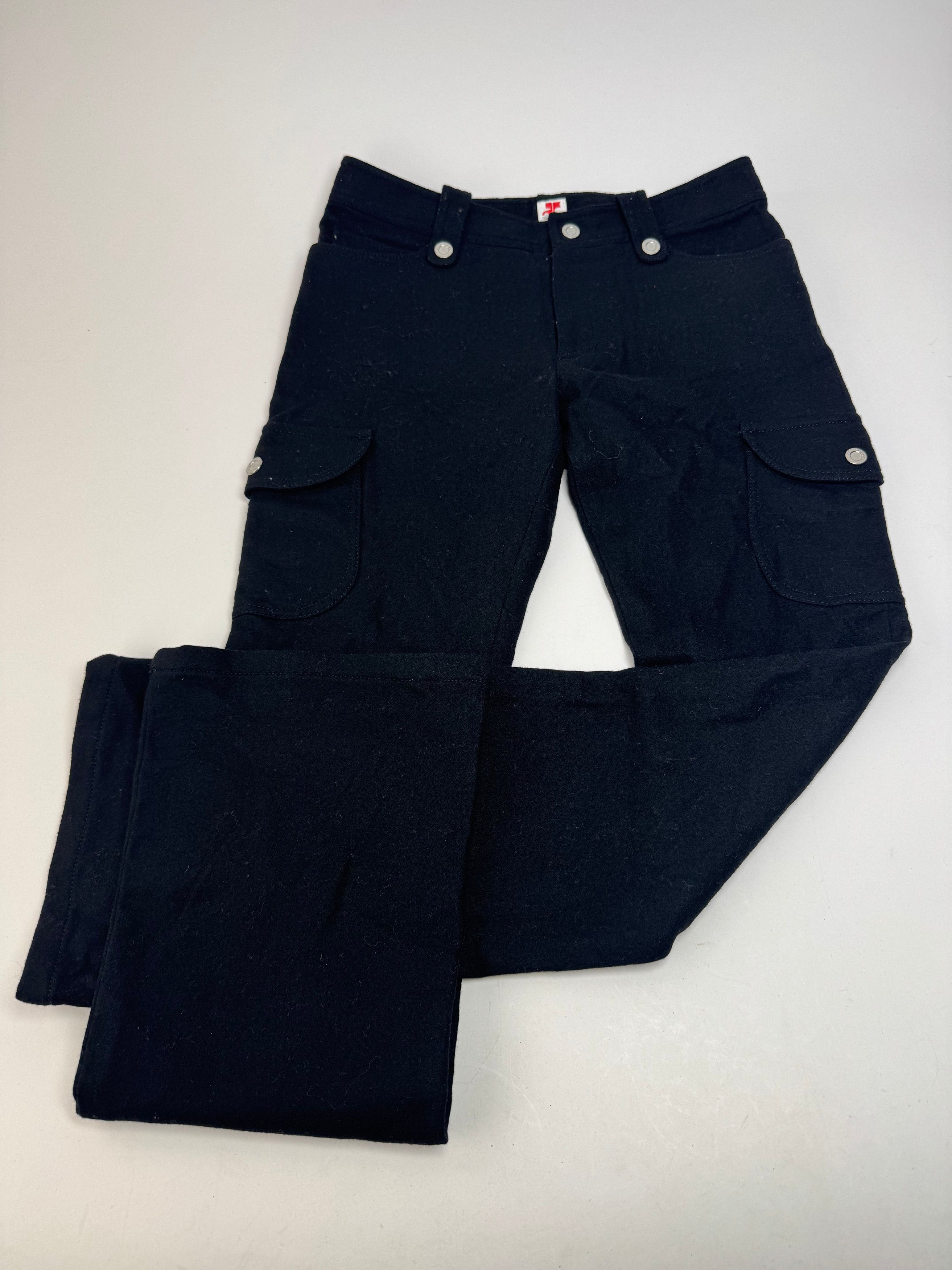 Courreges Vintage Wool Pants Black Size 27" / US 4 / IT 40 - 15 Thumbnail