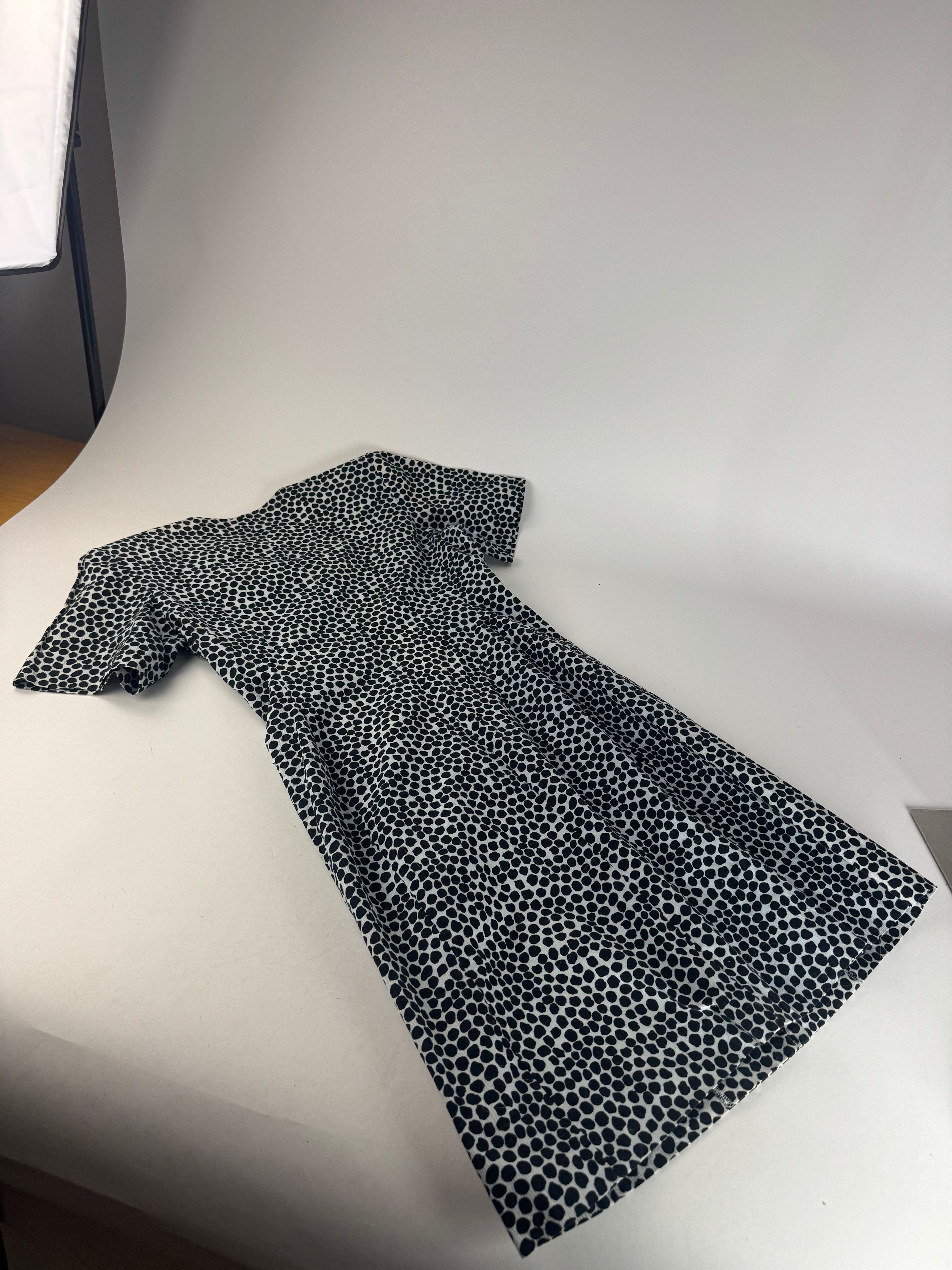 Other Vintage Yves Saint Laurent Canvas Leopard Dress Blue Black 3 Size S / US 4 / IT 40 - 10 Thumbnail